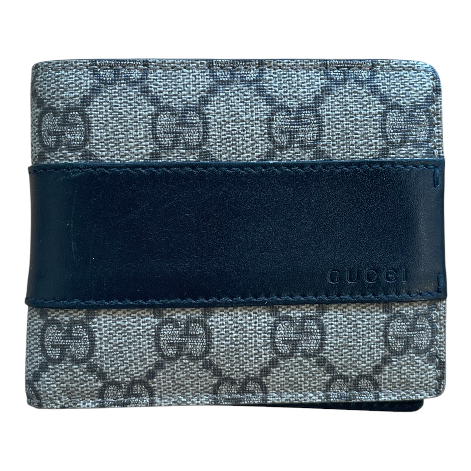 GUCCI/Bifold Wallet/Monogram/Leather/BLK/M's/GUCCI CANVAS WALLET BLACK view 1