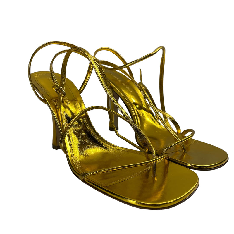 BOTTEGA VENETA/Heels/EU 37.5/Leather/GLD/ankle strap