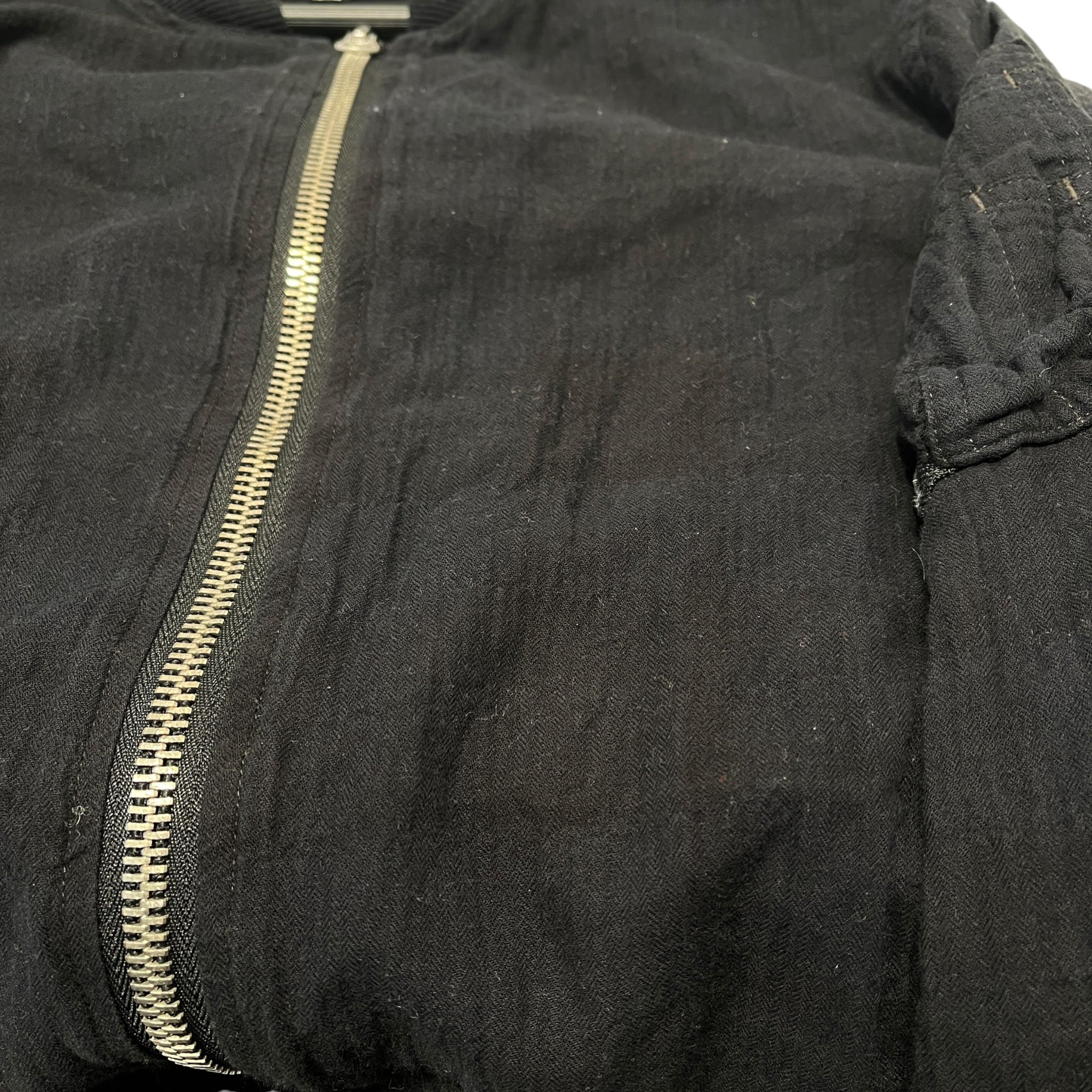R13/Flight Jkt/XL/Cotton/BLK/JAPANESE FABRIC/SILVER HARDWAR view 6