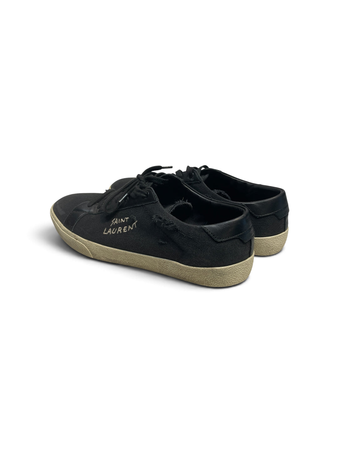 SAINT LAURENT/Low-Sneakers/EU 44/Cotton/BLK/COURT CLASSICS view 2