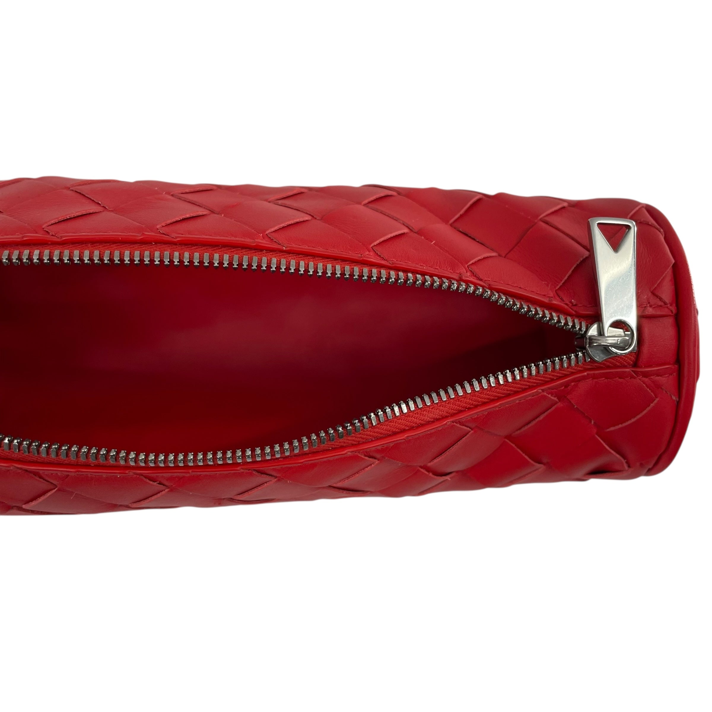BOTTEGA VENETA/Clutch Bag/Leather/RED/CYLINDER POUCH view 5