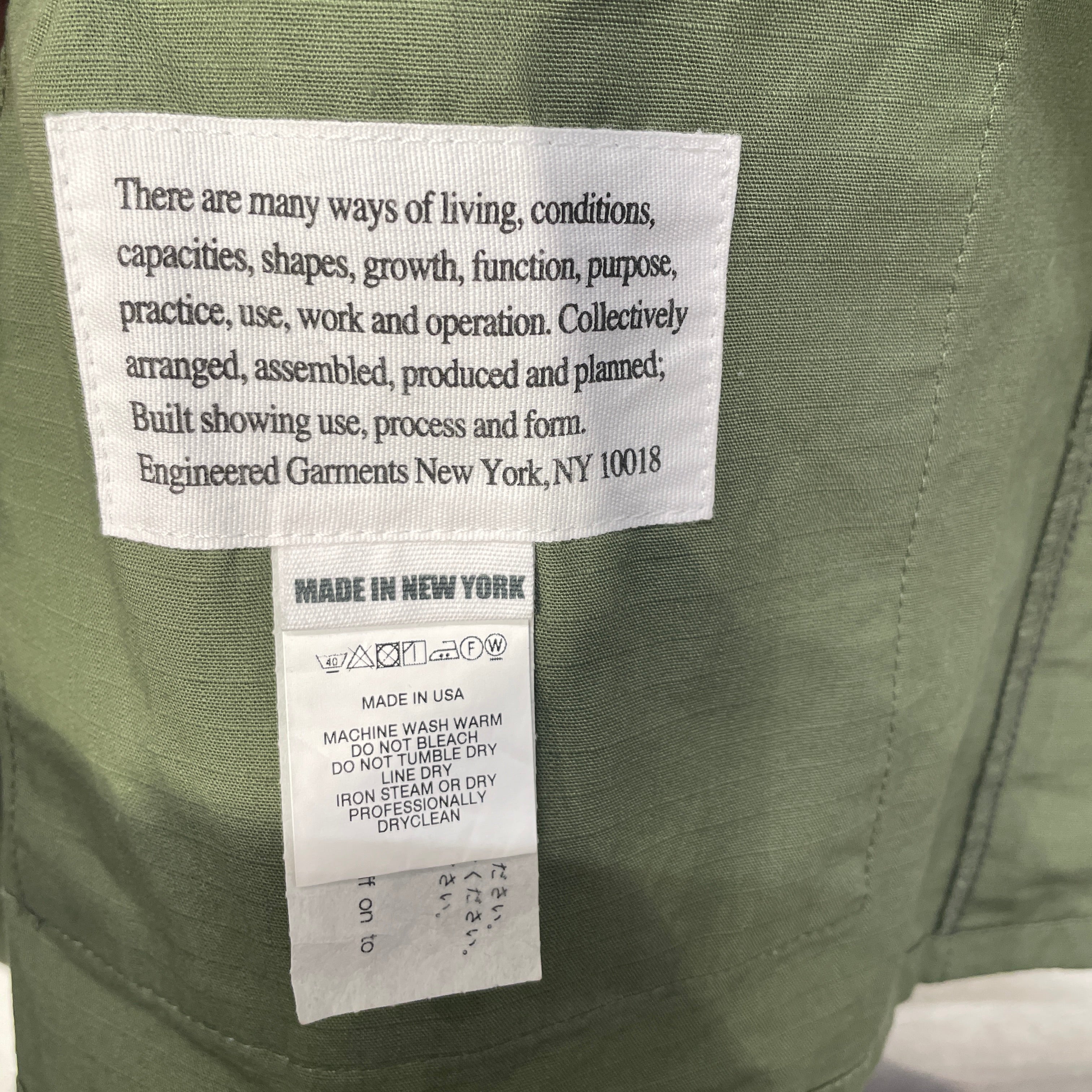 Engineered Garments/Military Jkt/M/Cotton/GRN/EG MIITARY TTON JACKET view 4