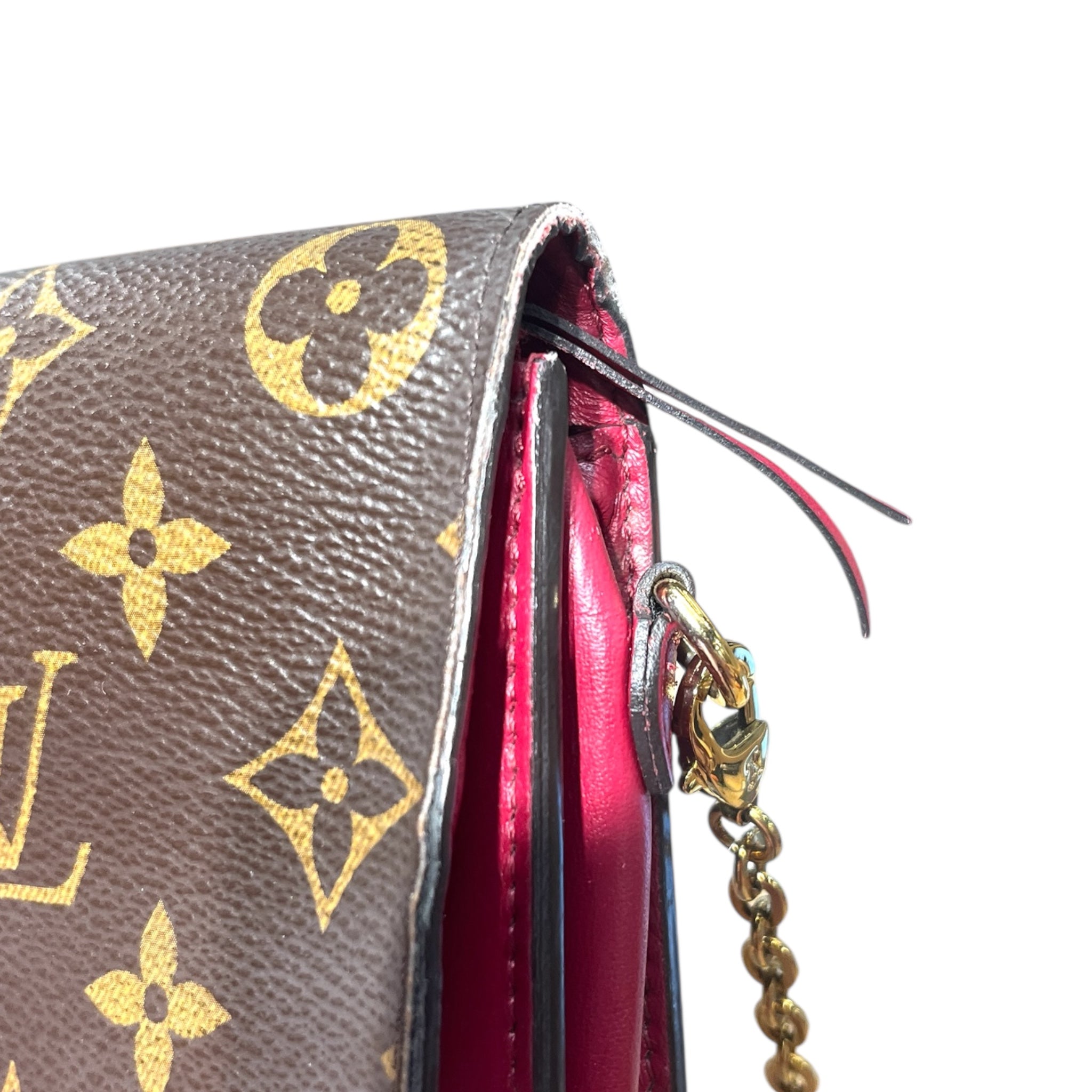 LOUIS VUITTON/Cross Body Bag/BRW/Floral lv logo buckle view 6