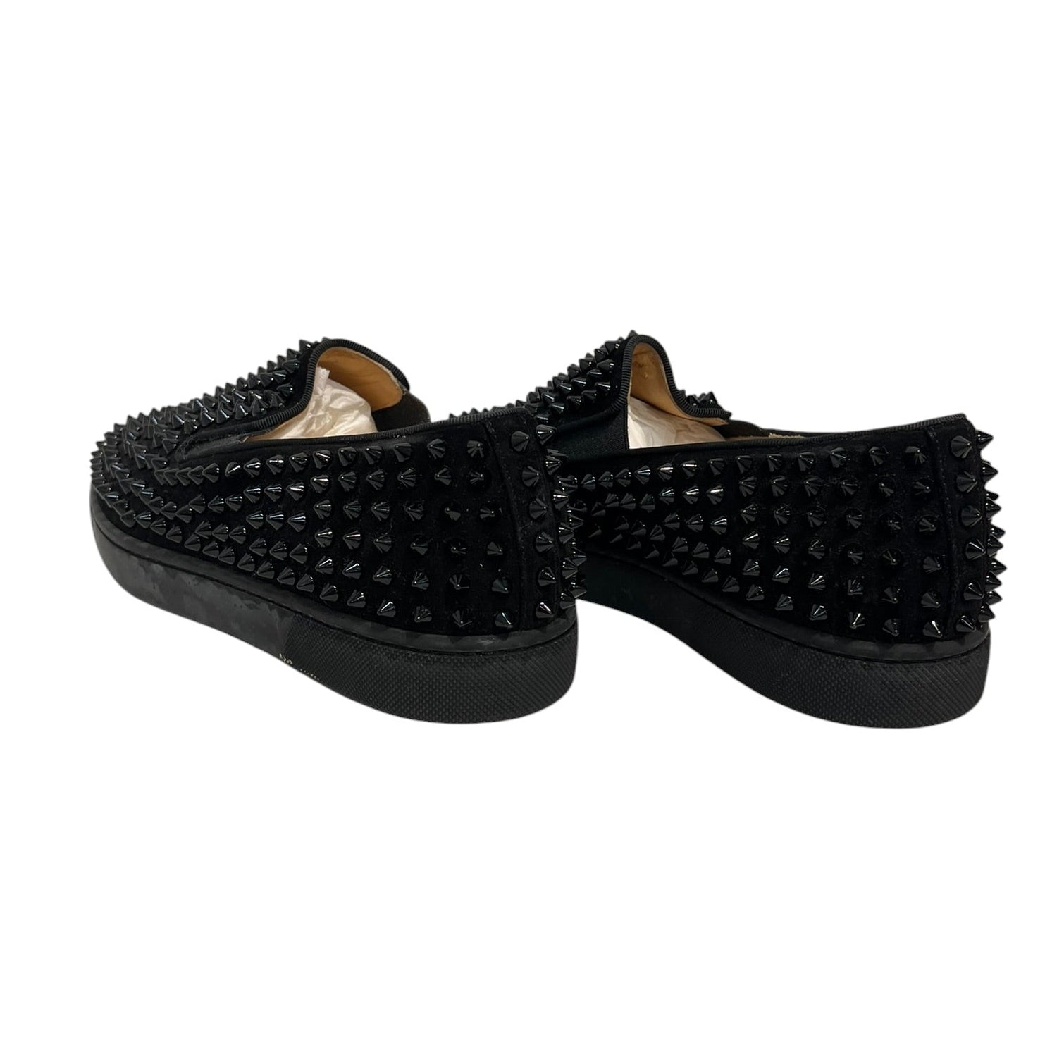 Christian Louboutin/Loafers/EU 39/Leather/BLK/SPIKES ALL OVER SLIP ON view 2