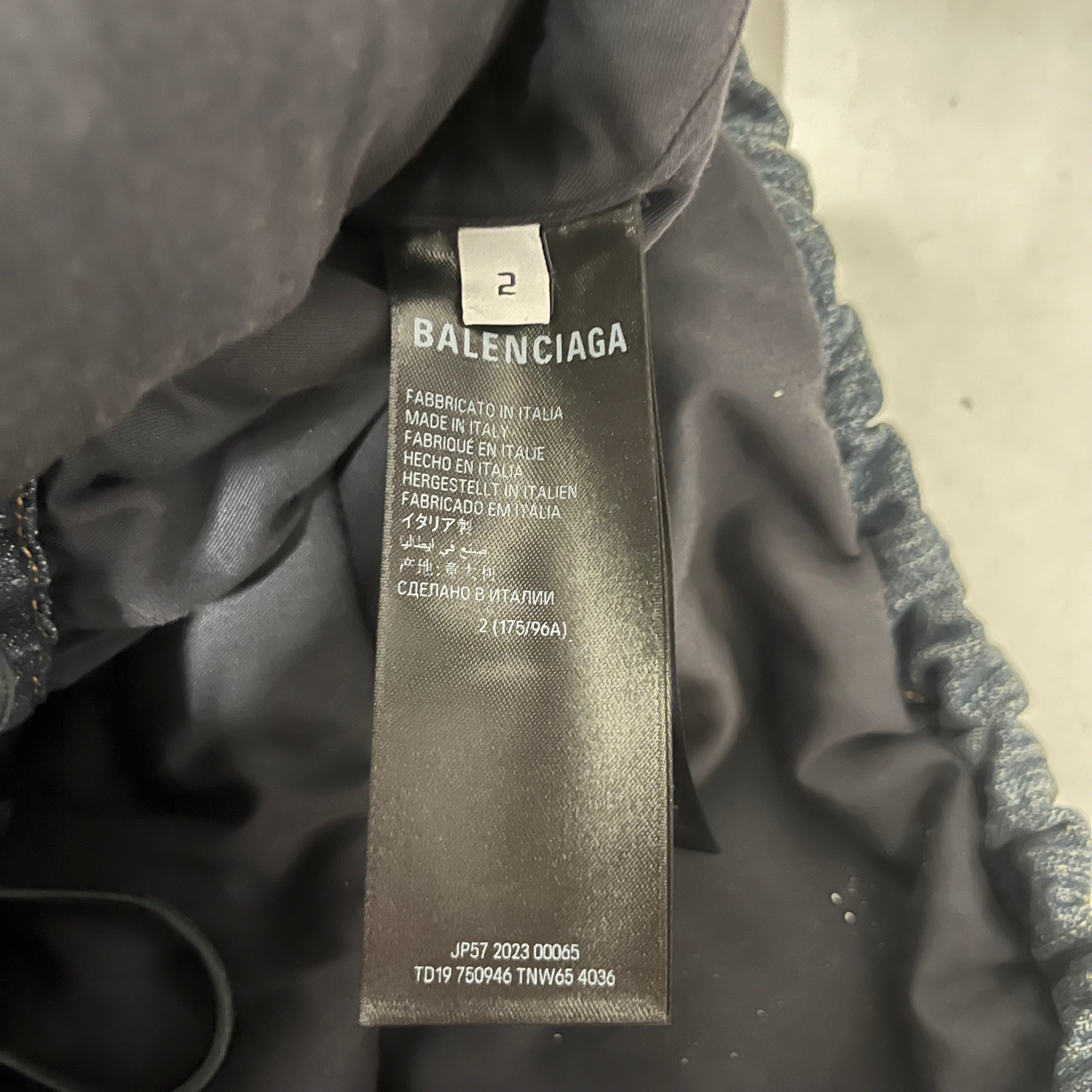 BALENCIAGA/Puffer Jkt/2/Cotton/IDG/light ring distressed view 4