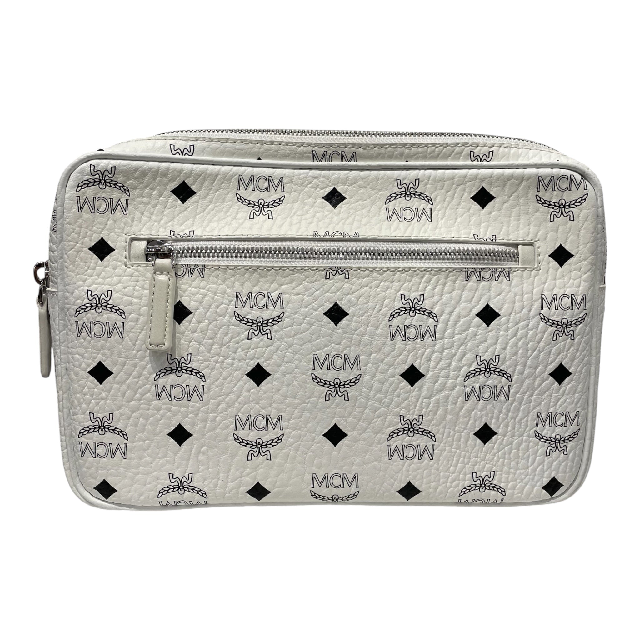 MCM/Clutch Bag/Monogram/Leather/WHT/X PHENOMENON  / CLEAR view 2