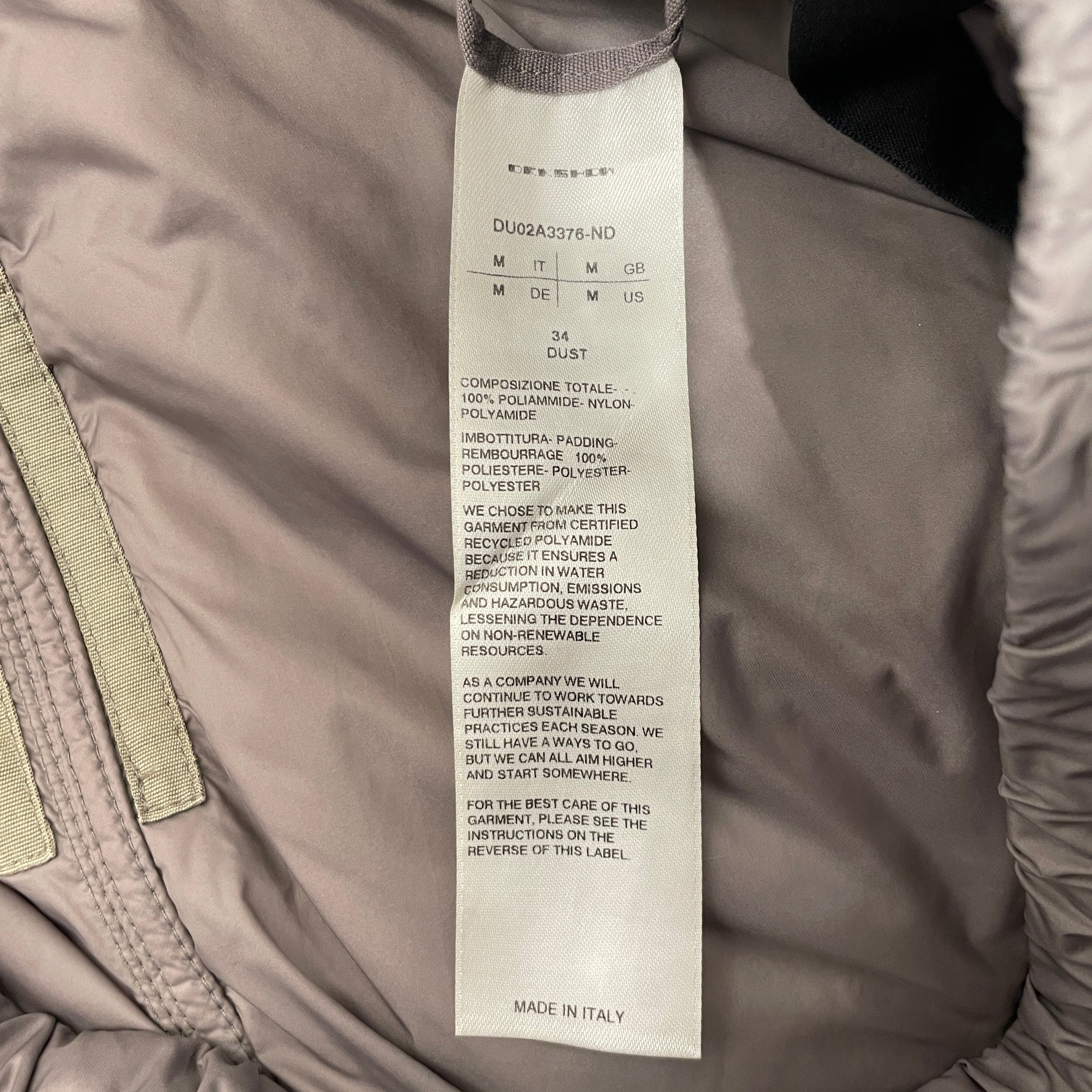 Rick Owens/Straight Pants/M/Cotton/GRY/ view 3