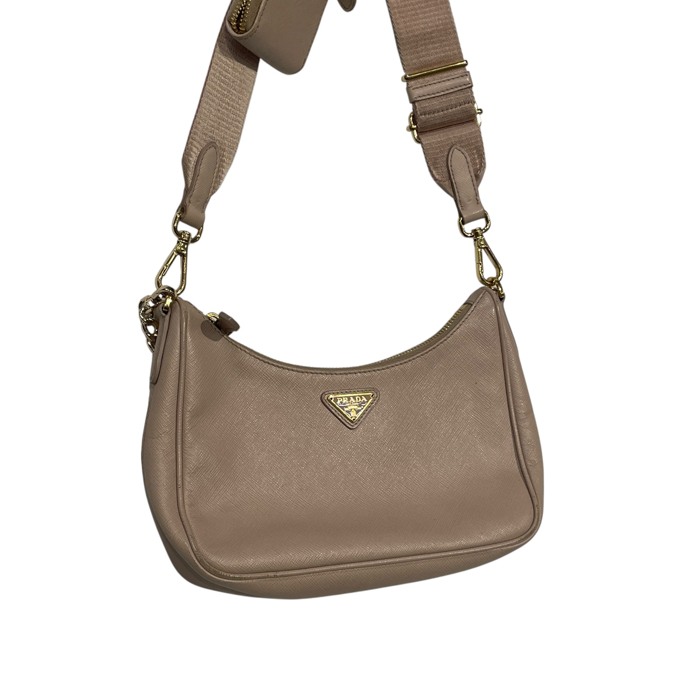 PRADA/Clutch Bag/Leather/PNK/SAFFIANO LEATHER RE- EDITION view 2