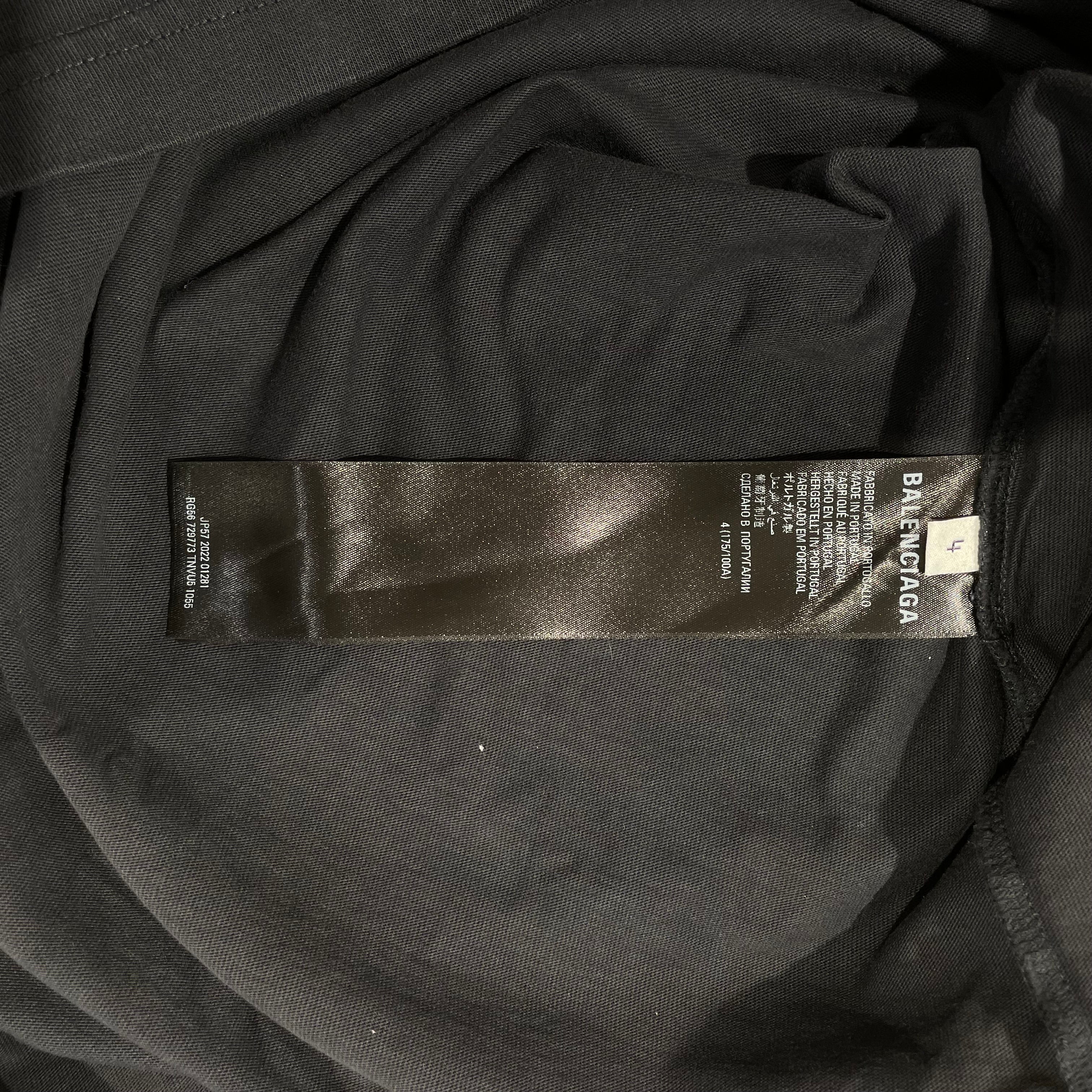 BALENCIAGA/T-Shirt/4/Cotton/BLK/2022 NYSE view 4