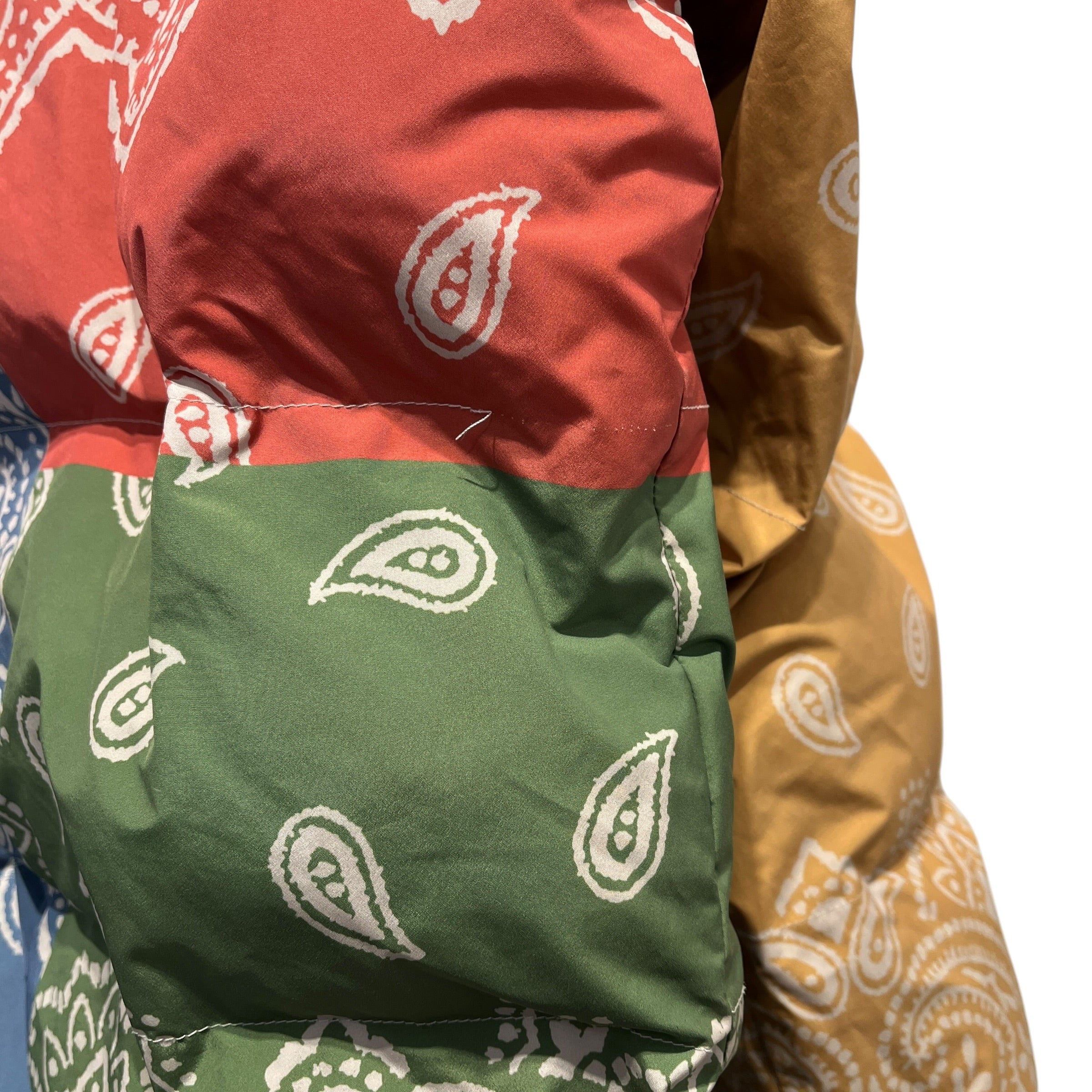 Profound/Puffer Jkt/L/Polyester/MLT/Paisley/color block paisley puffer view 7