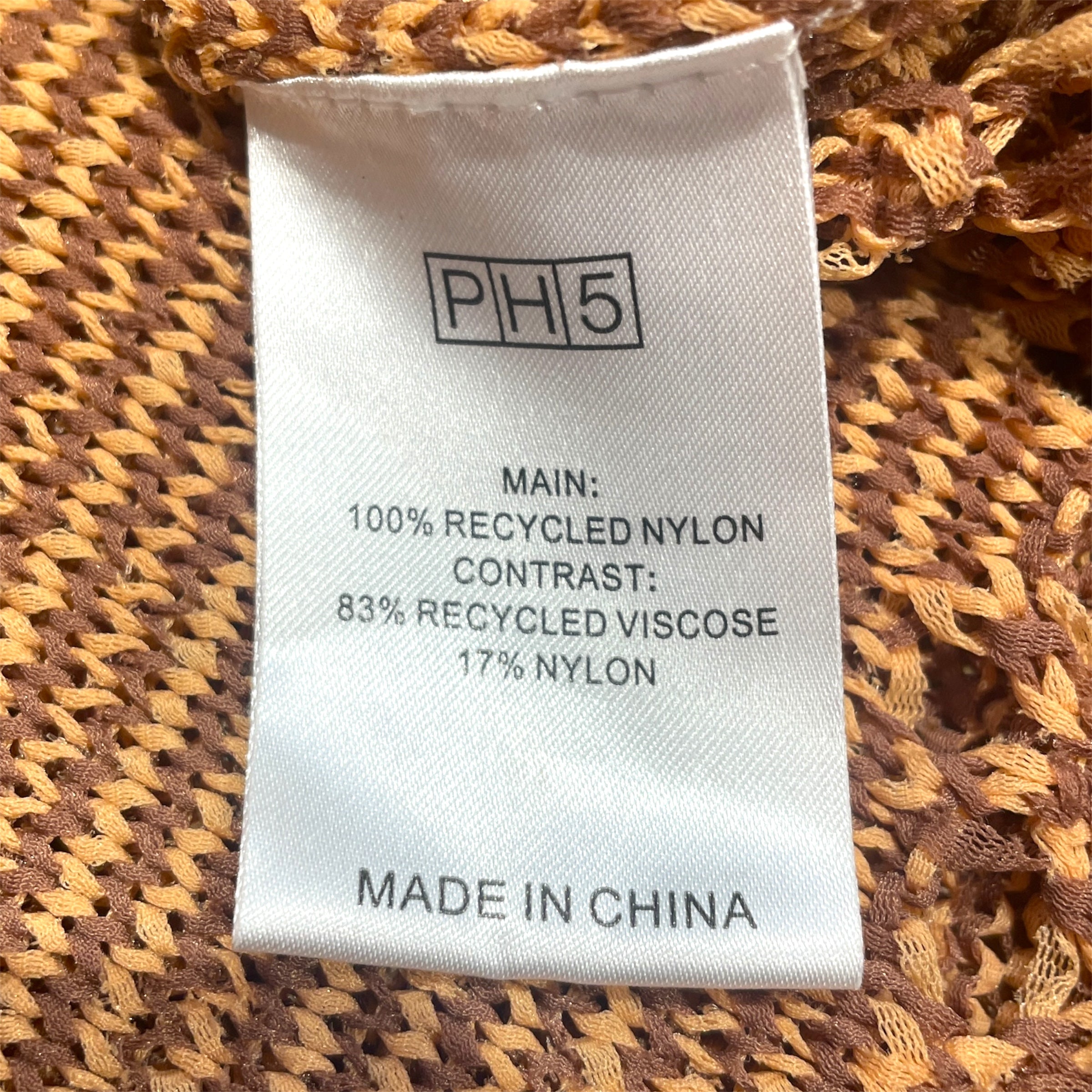 PH5/Blouse/S/Nylon/BEG/neon collar, open knit view 4