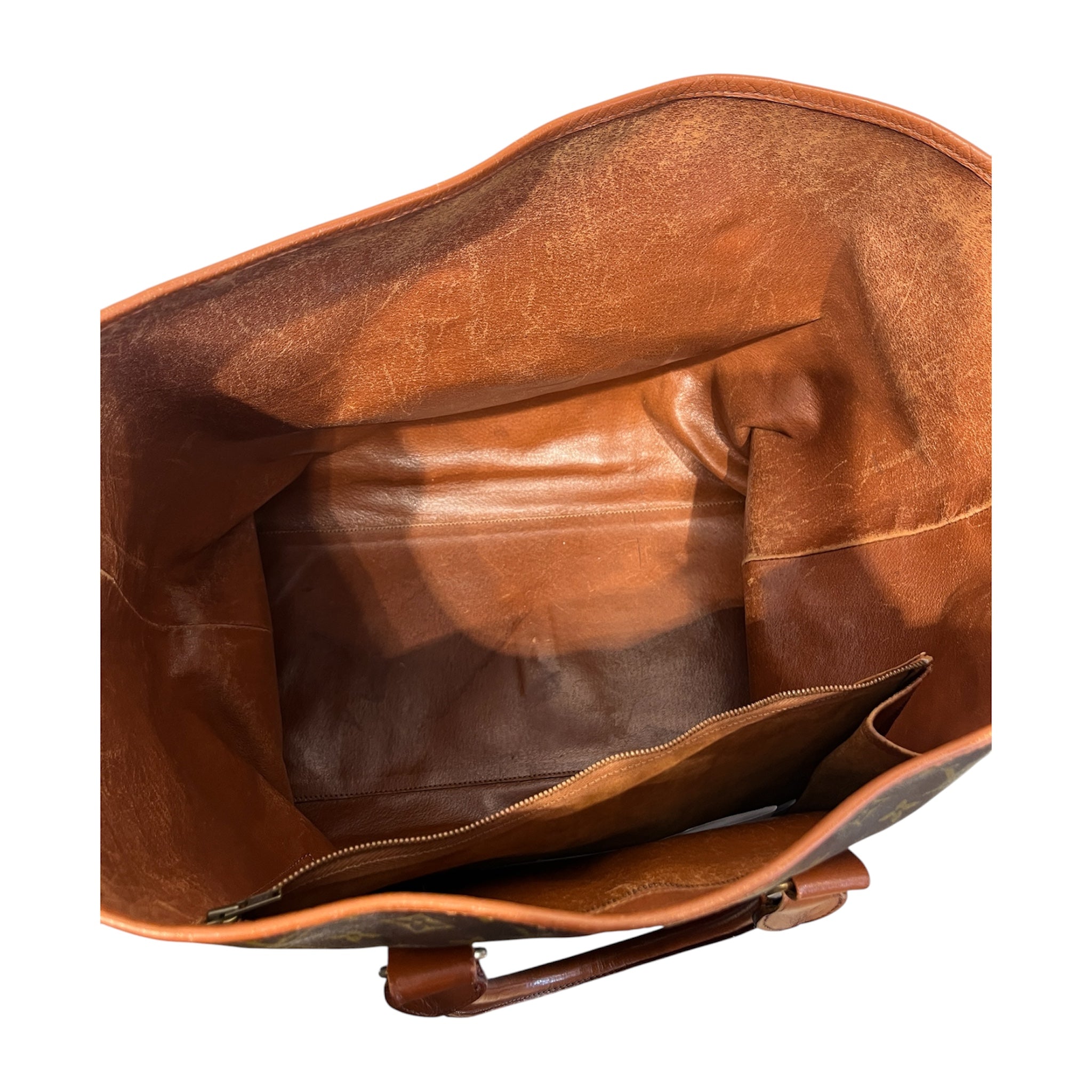 LOUIS VUITTON/Tote Bag/Monogram/Leather/BRW/Sac weekend PM/gold hardware view 5
