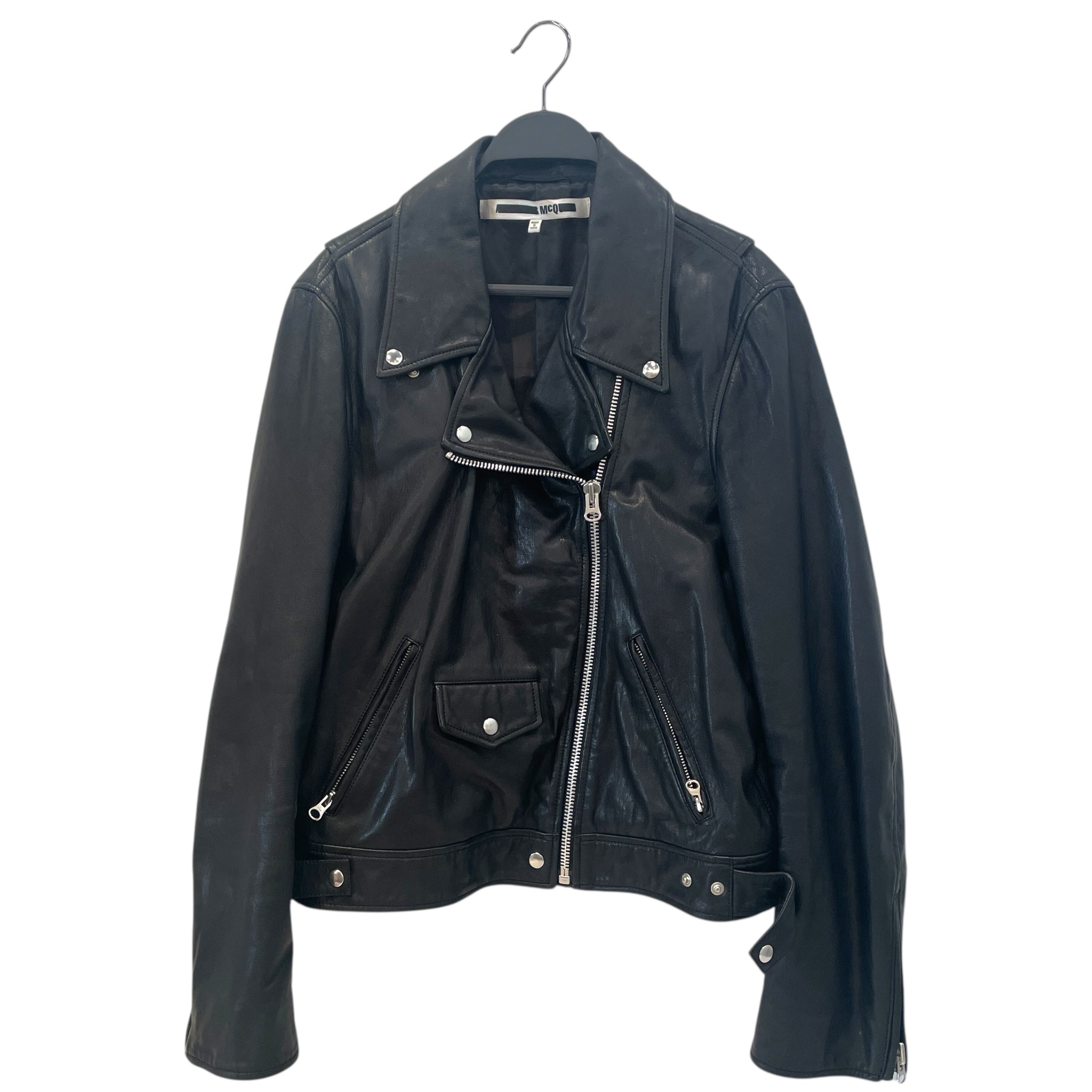 McQ Alexander McQueen/Leather Jkt/XL/Leather/BLK/ view 1
