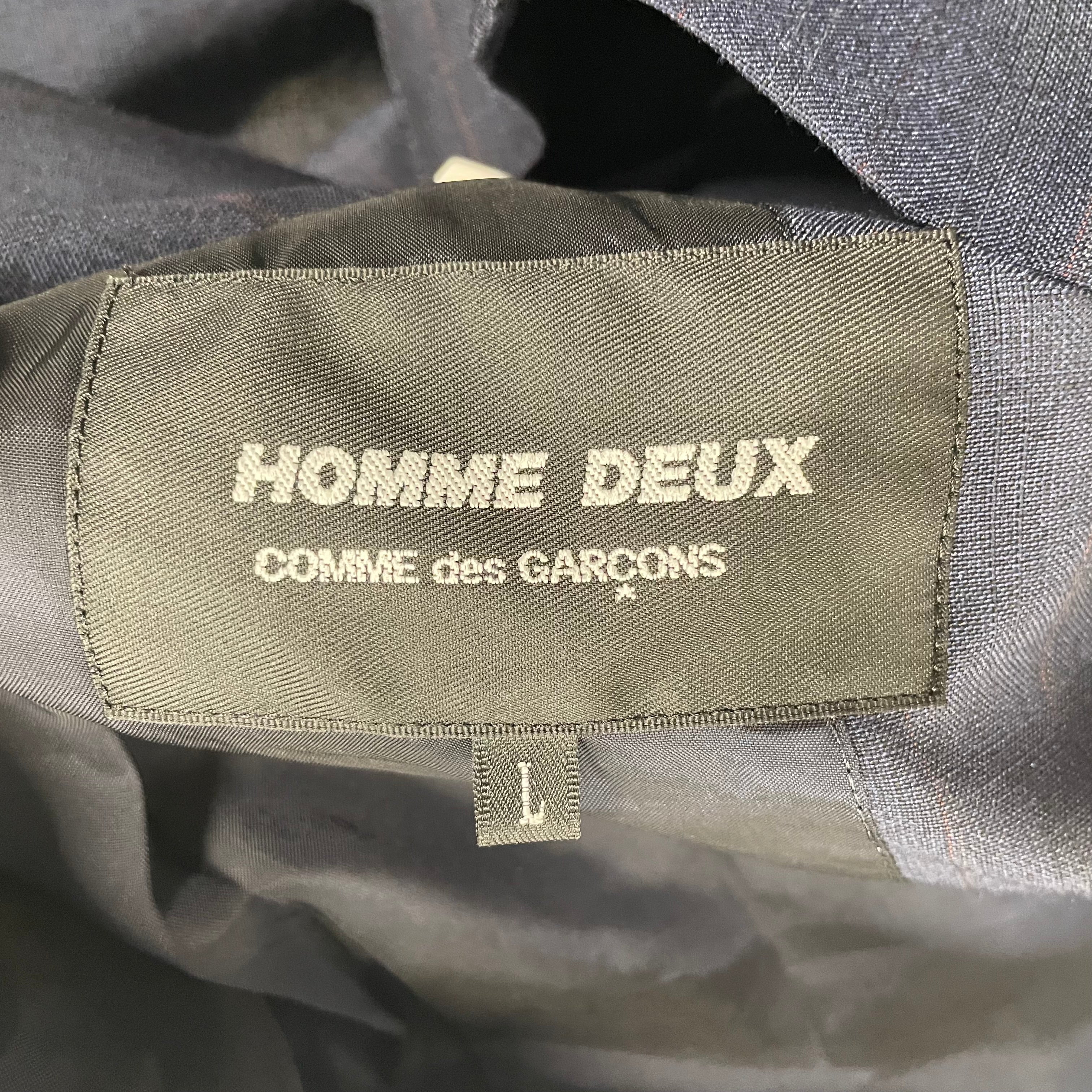 COMME des GARCONS HOMME DEUX/Tailored Jkt/L/Navy/Wool/Plaid/DC-J041 view 3
