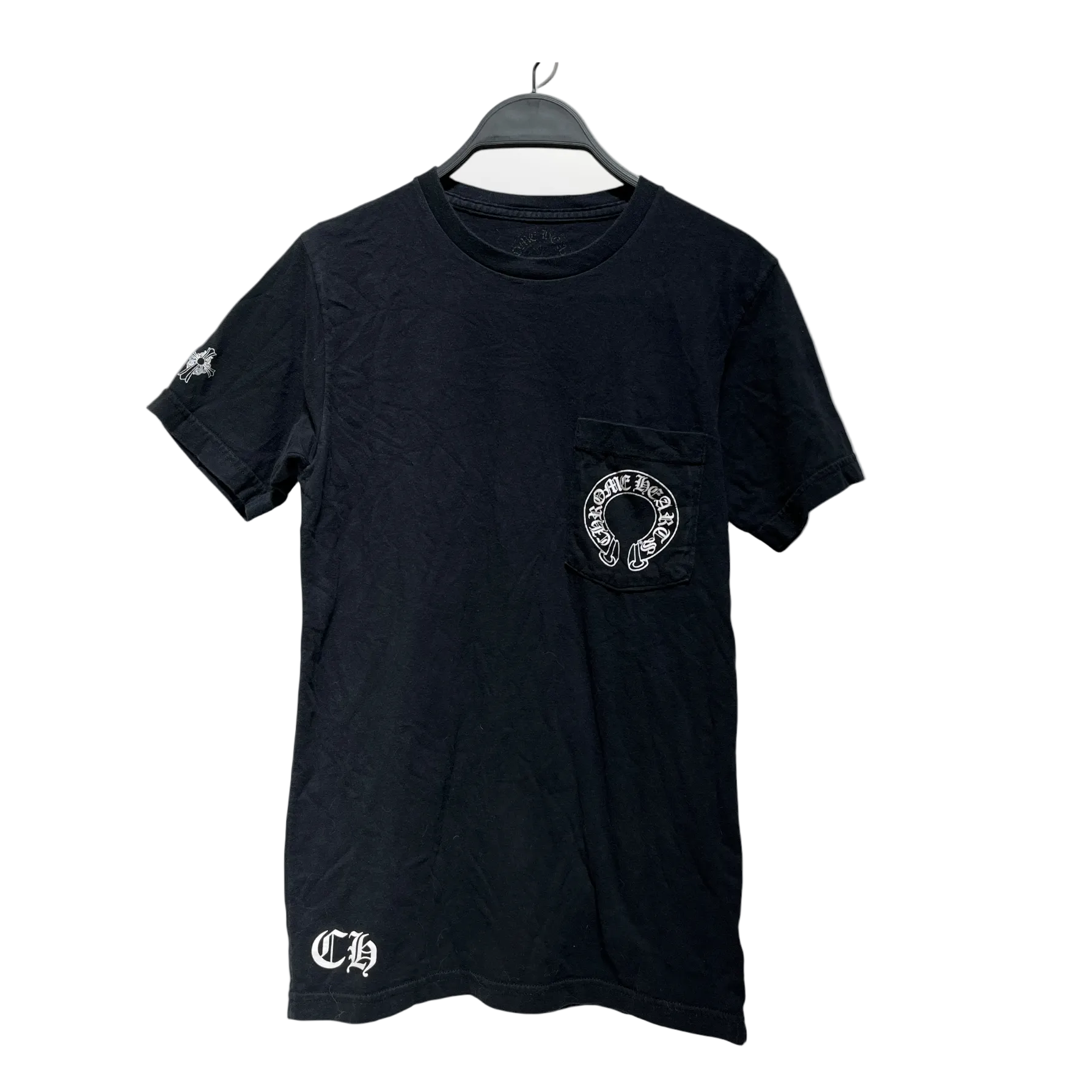 CHROME HEARTS/T-Shirt/M/Cotton/BLK/Horshoe Pocket Tee view 1