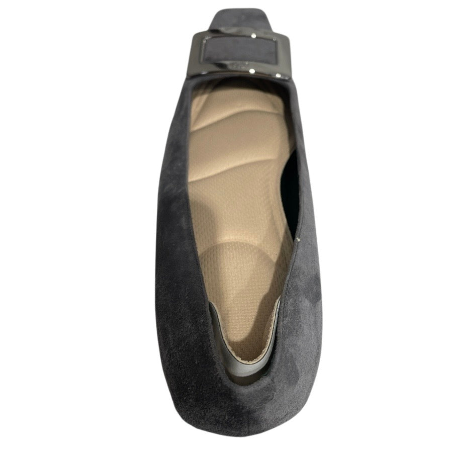 Roger Vivier/Heels/US 7.5/Suede/GRY/Grey Suede Pump Buckle Heels view 3