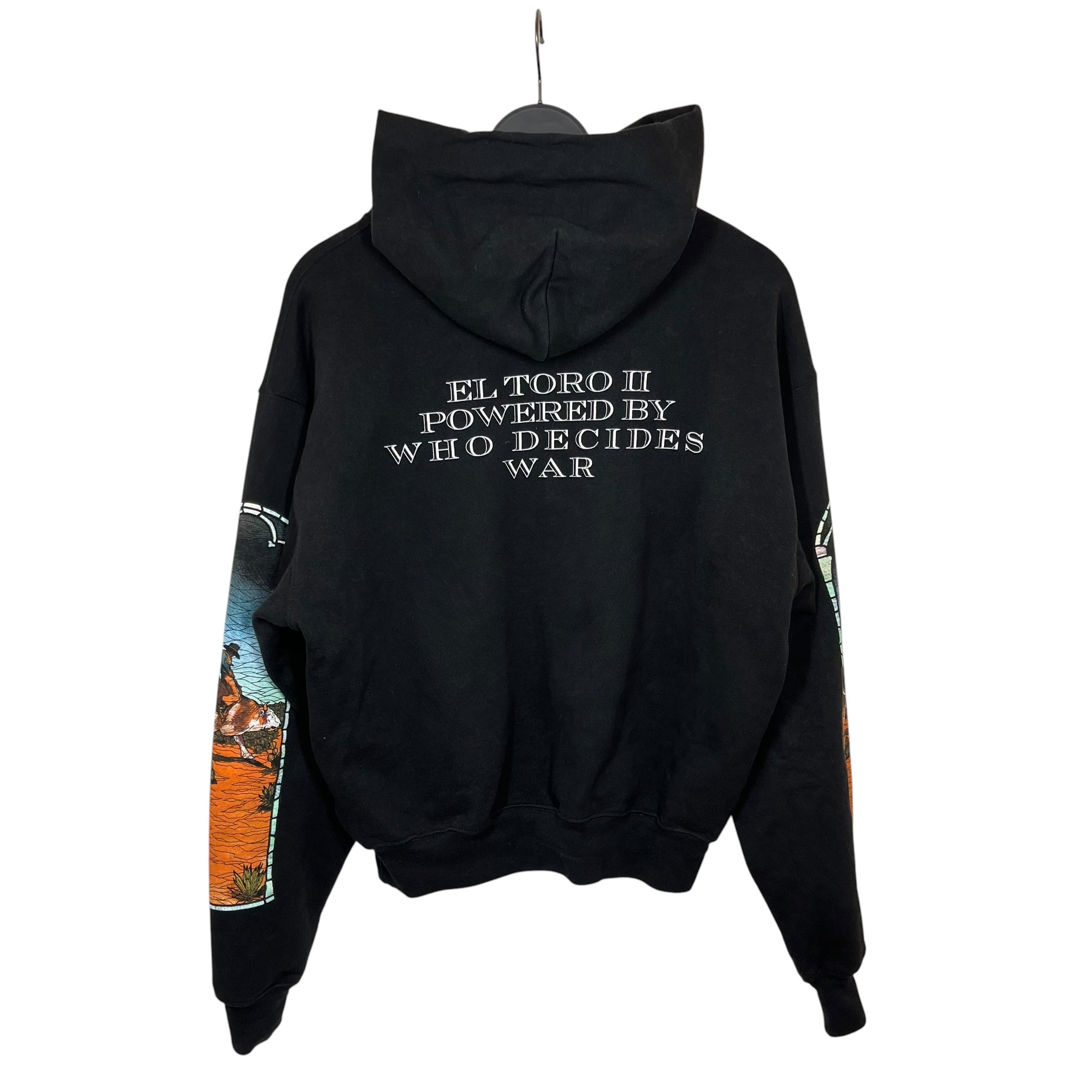 WHO DECIDES WAR/Hoodie/L/Cotton/BLK/cowboy church view 2
