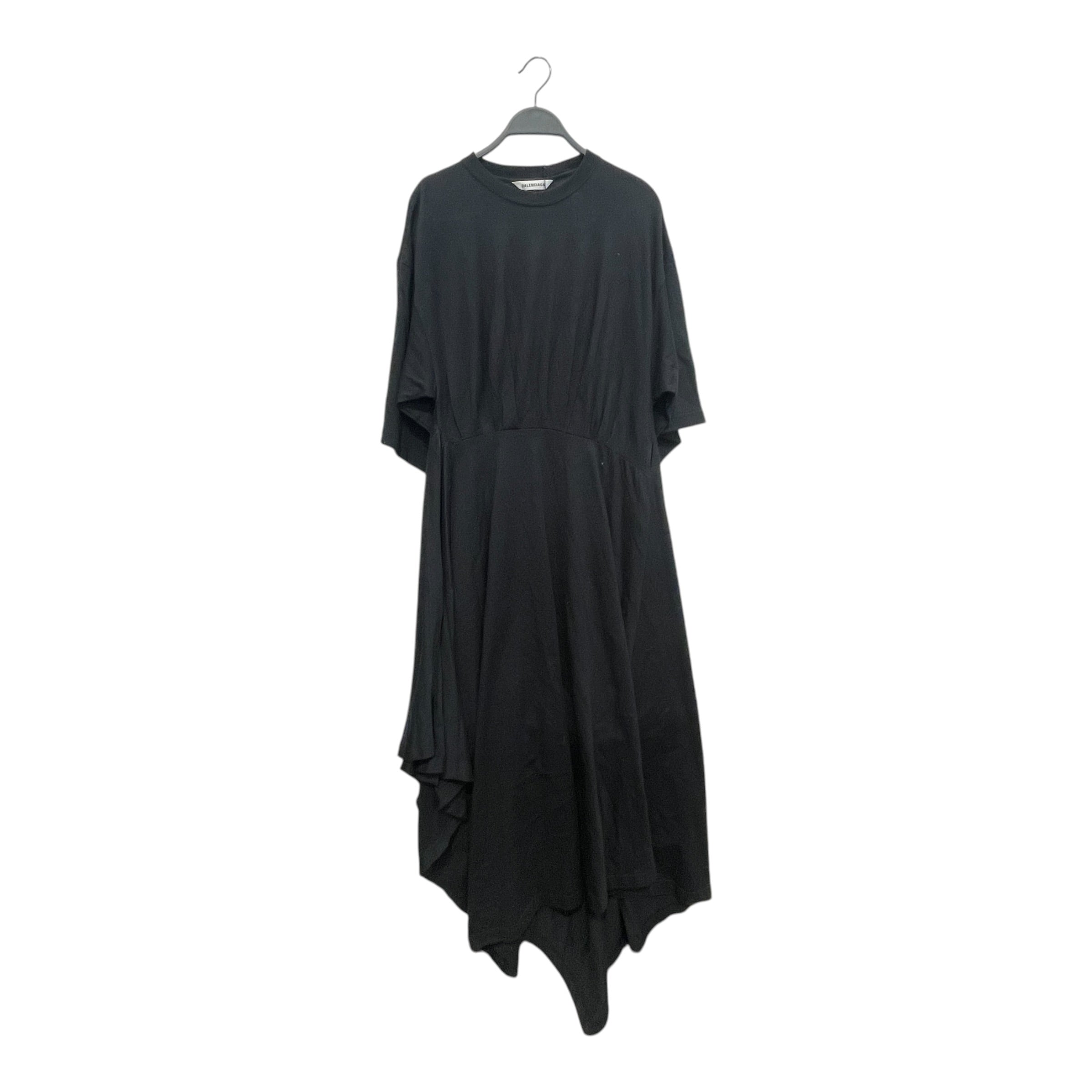 BALENCIAGA/Shirt Dress/34/Cotton/BLK/Midi Length/BB T SHIRT DRESS BLK view 1