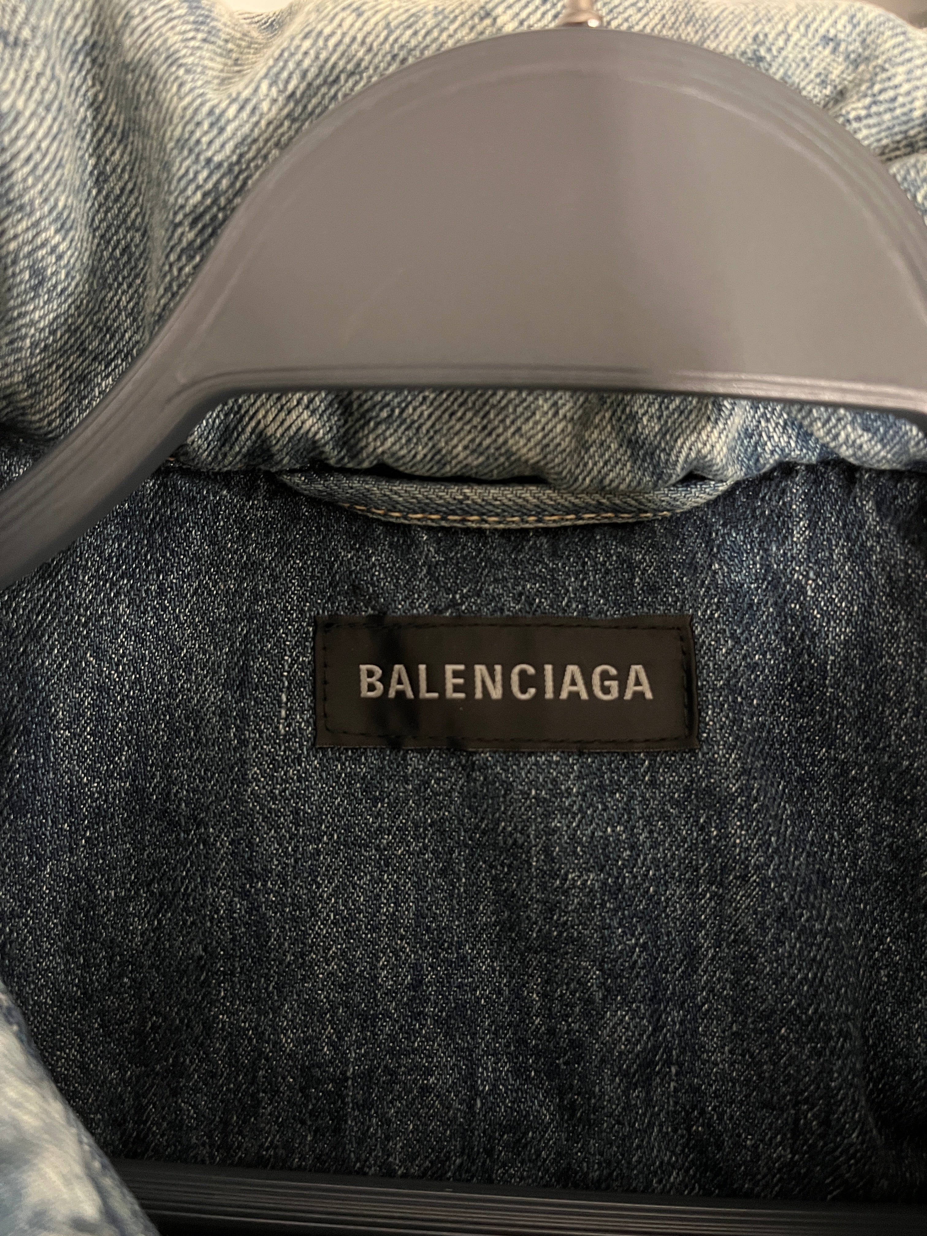 BALENCIAGA/Denim Jkt/50/Denim/BLU/Double Breasted/ view 6