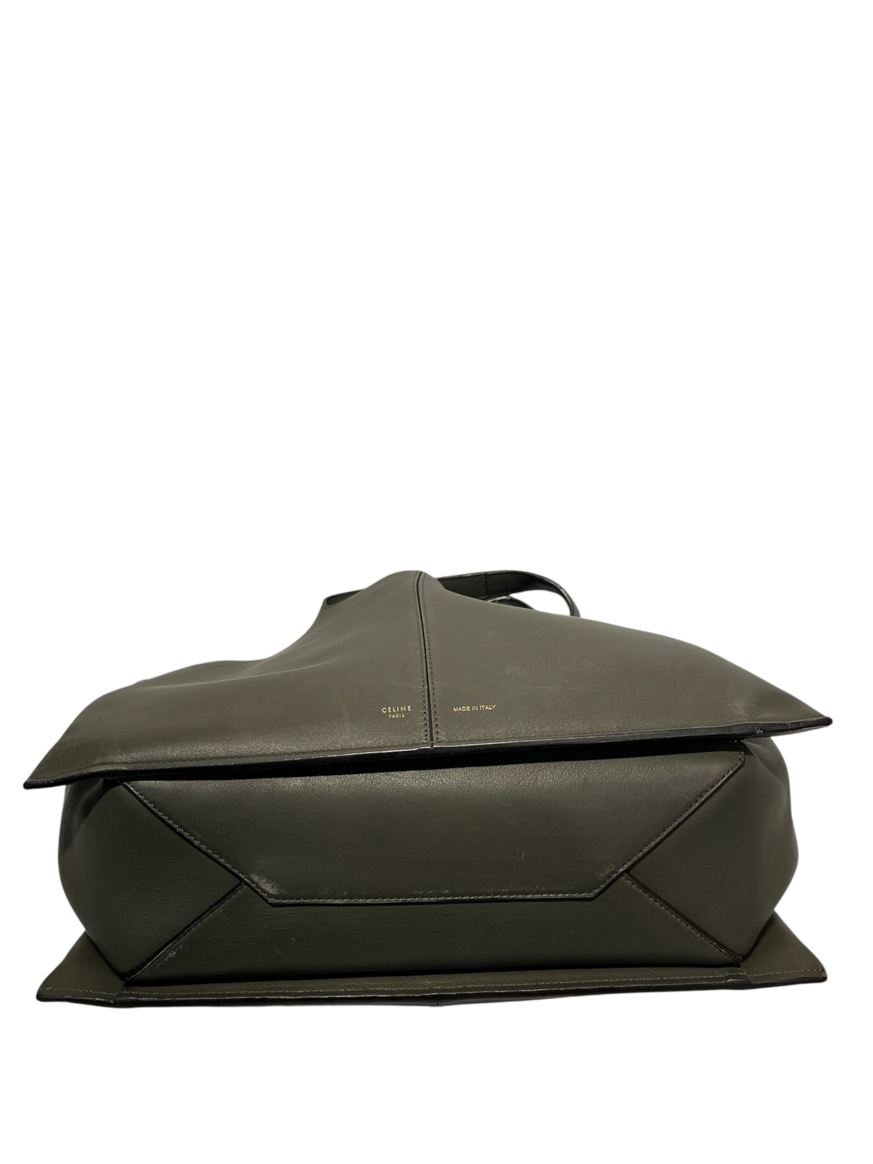 CELINE/Bag/Leather/KHK/TRI FOLD TOTE view 5