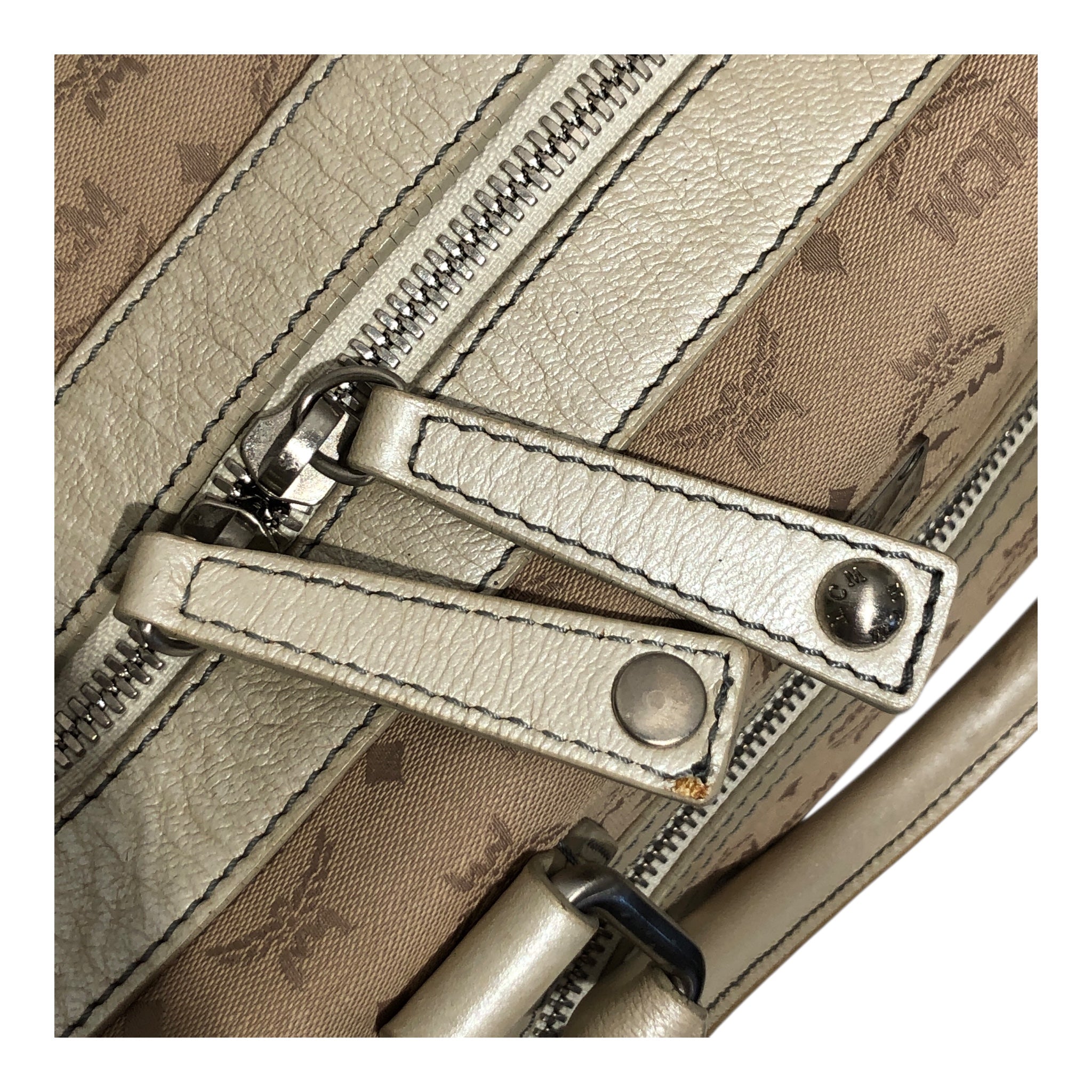 MCM/Hand Bag/Monogram/Cotton/BEG/ view 9