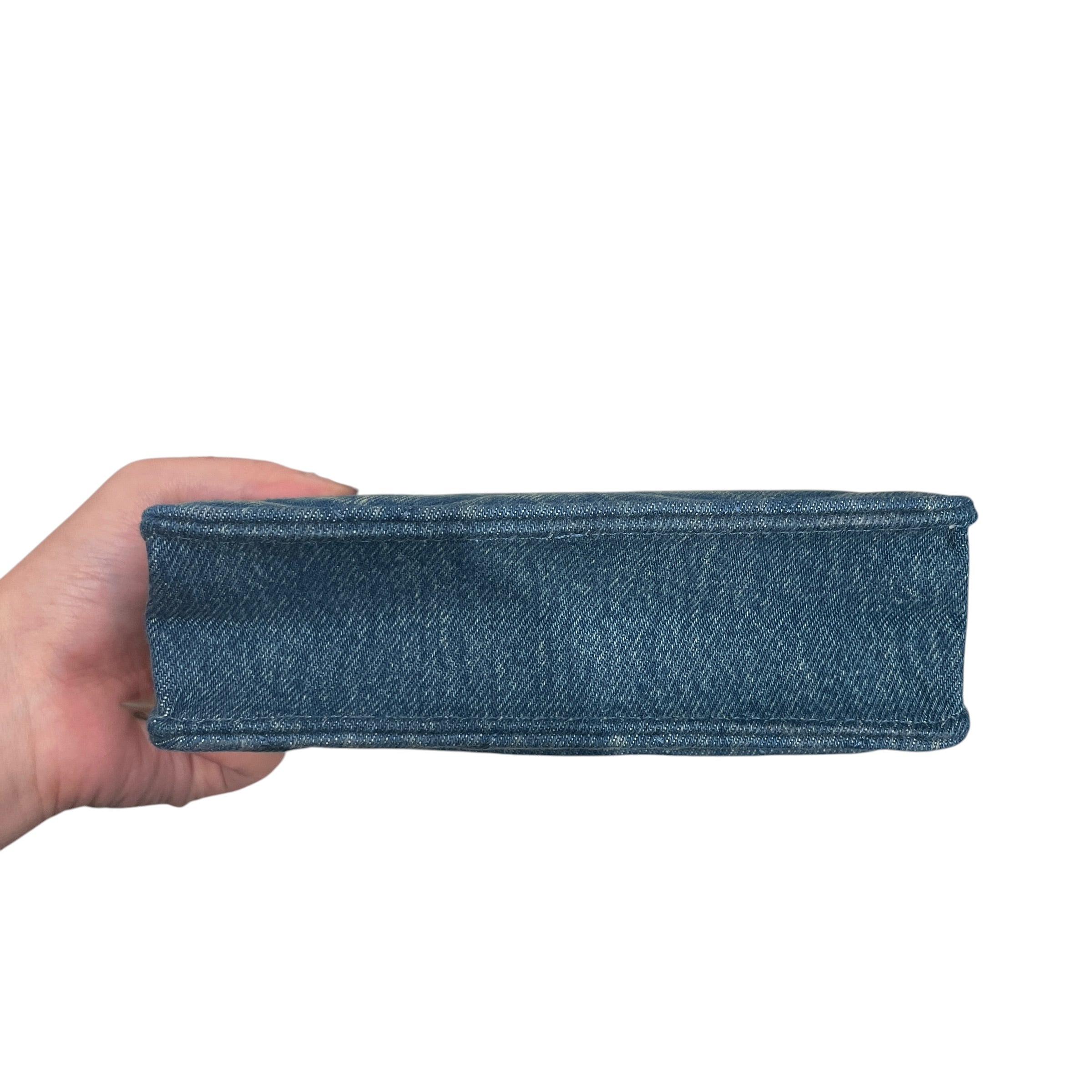TORY BURCH/Cross Body Bag/Cotton/BLU/DENIM TOP HANDLE view 3