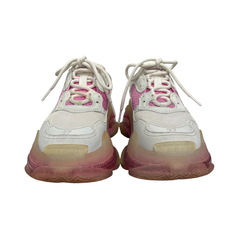 BALENCIAGA/Low-Sneakers/US 7/MLT/Pink/White Triple S