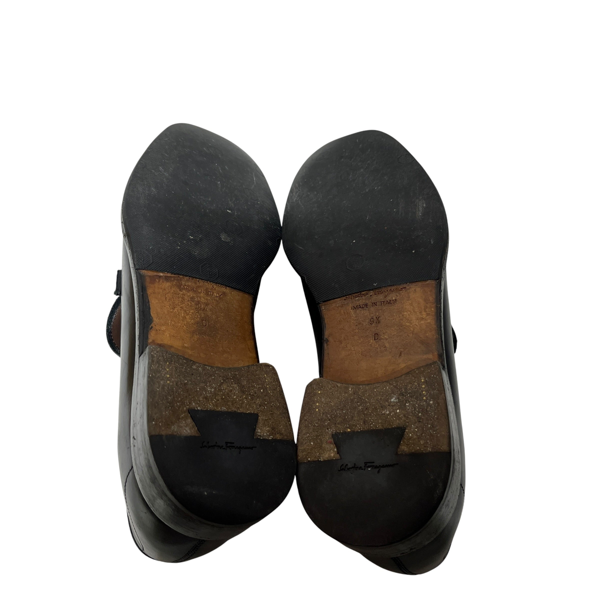 Salvatore Ferragamo/Dress Shoes/US 9.5/Leather/BLK/horsebit loafer view 4