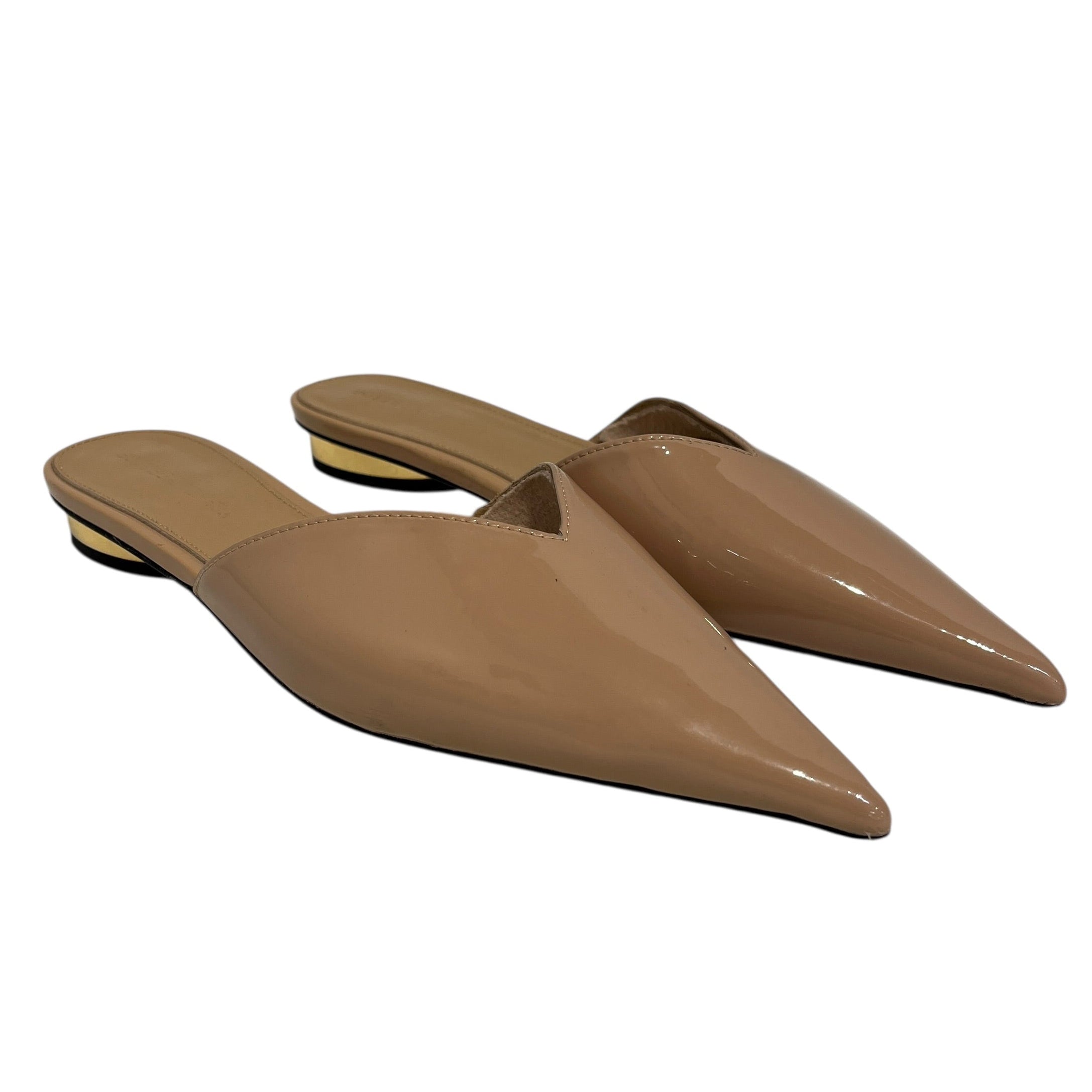 BOTTEGA VENETA/Flat Shoes/EU 39/Leather/BEG/POINTED MULE view 1
