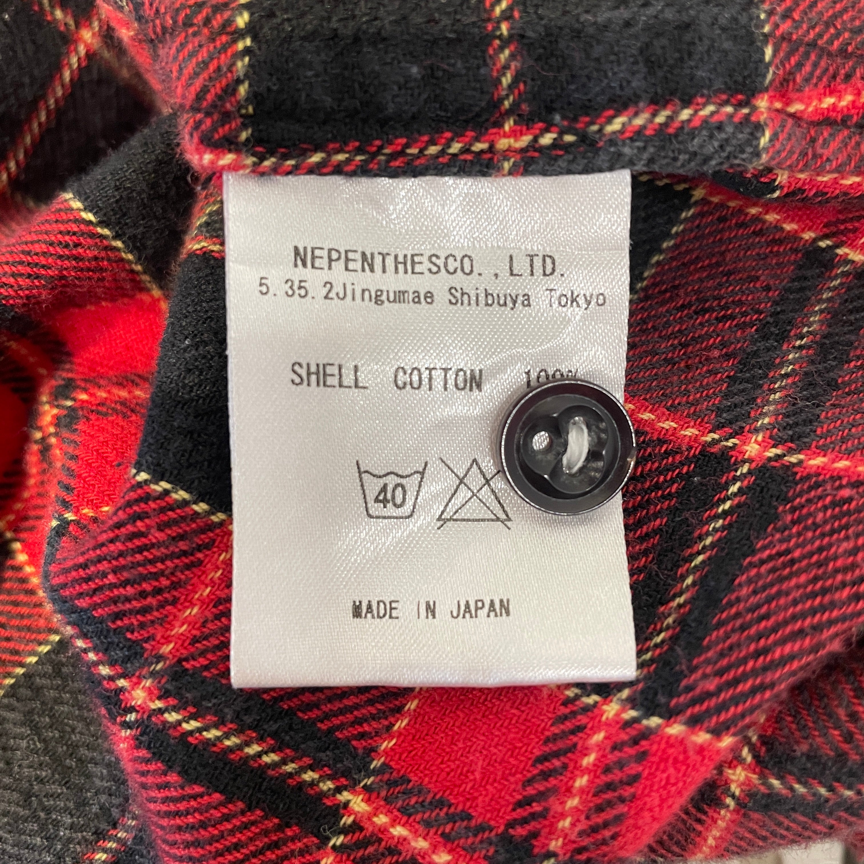 Needles/Flannel Shirt/S/Cotton/RED/Plaid/ view 4