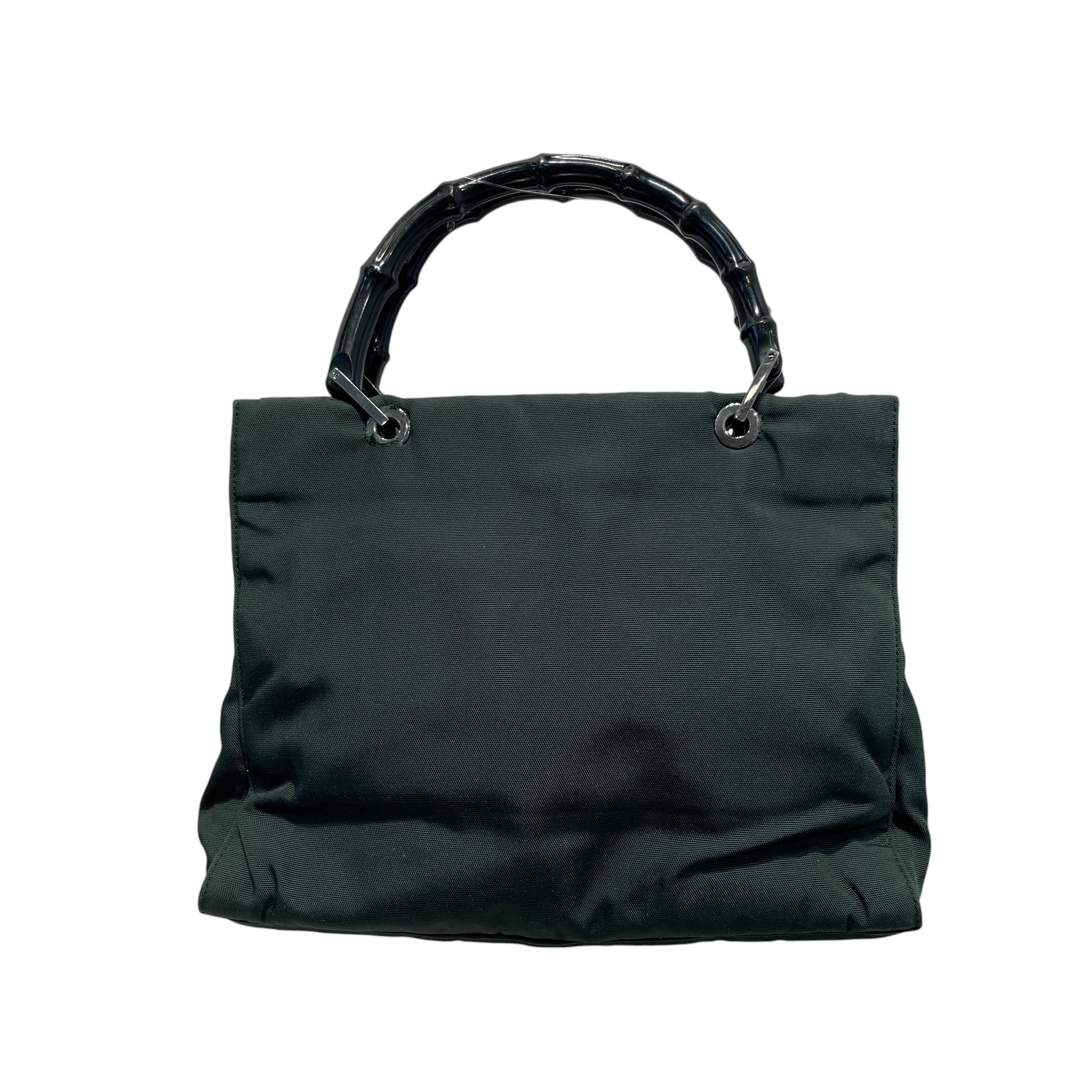 GUCCI/Bag/Nylon/GRN/Bambo Handle Green Tote view 2