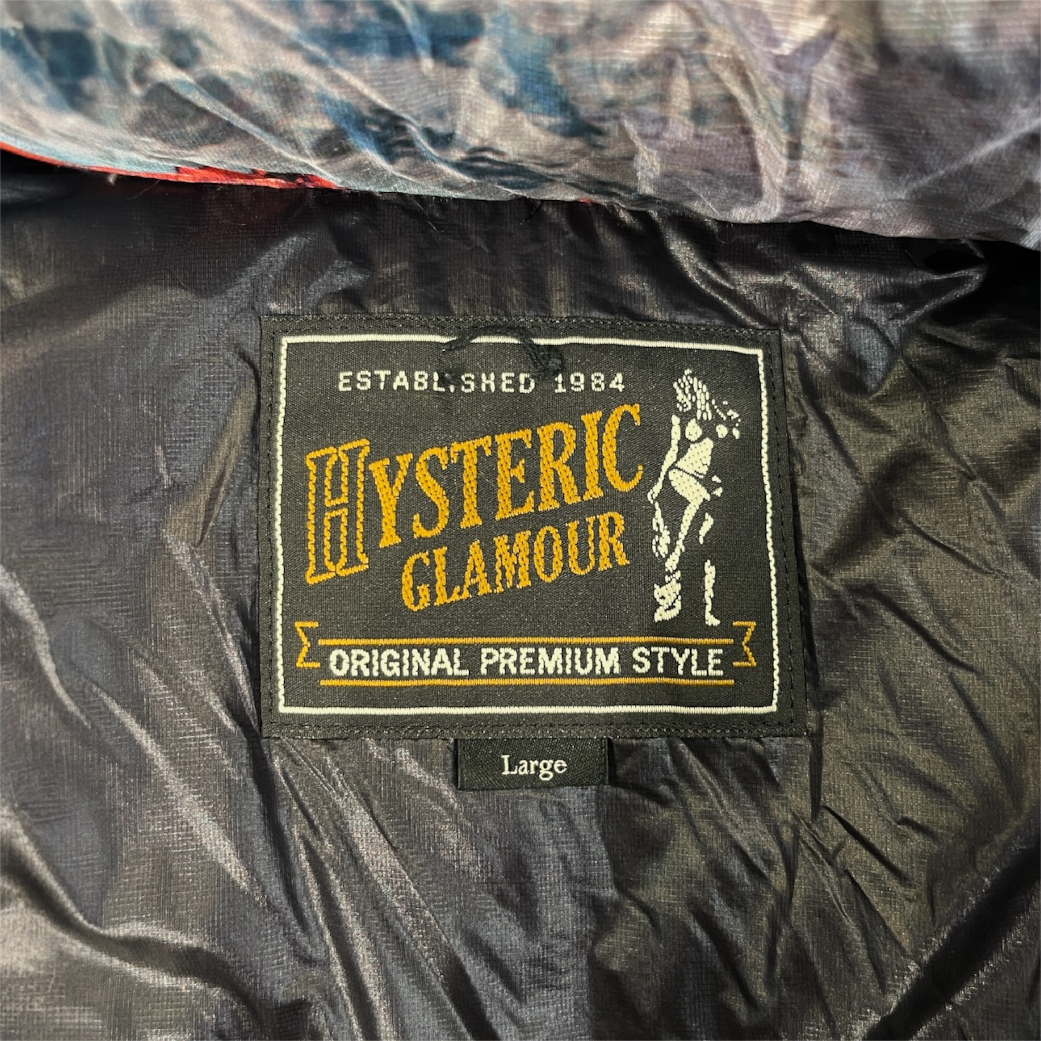 HYSTERIC GLAMOUR/Puffer Jkt/L/Multicolor/Nylon/All Over Print/02193AB03 view 3