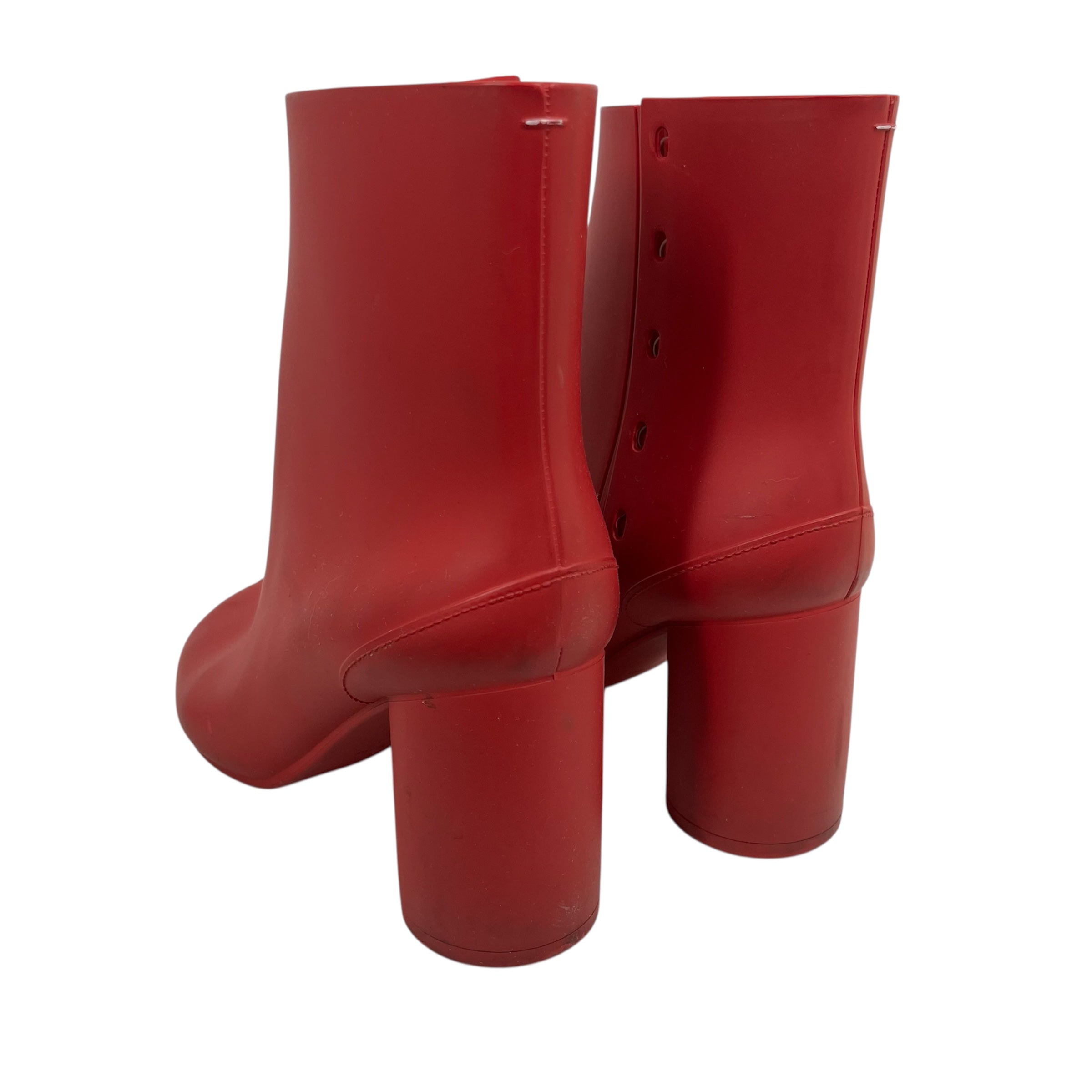 Maison Margiela/Ankle Boots/EU 36/RED/tabi rubber rain boots view 2
