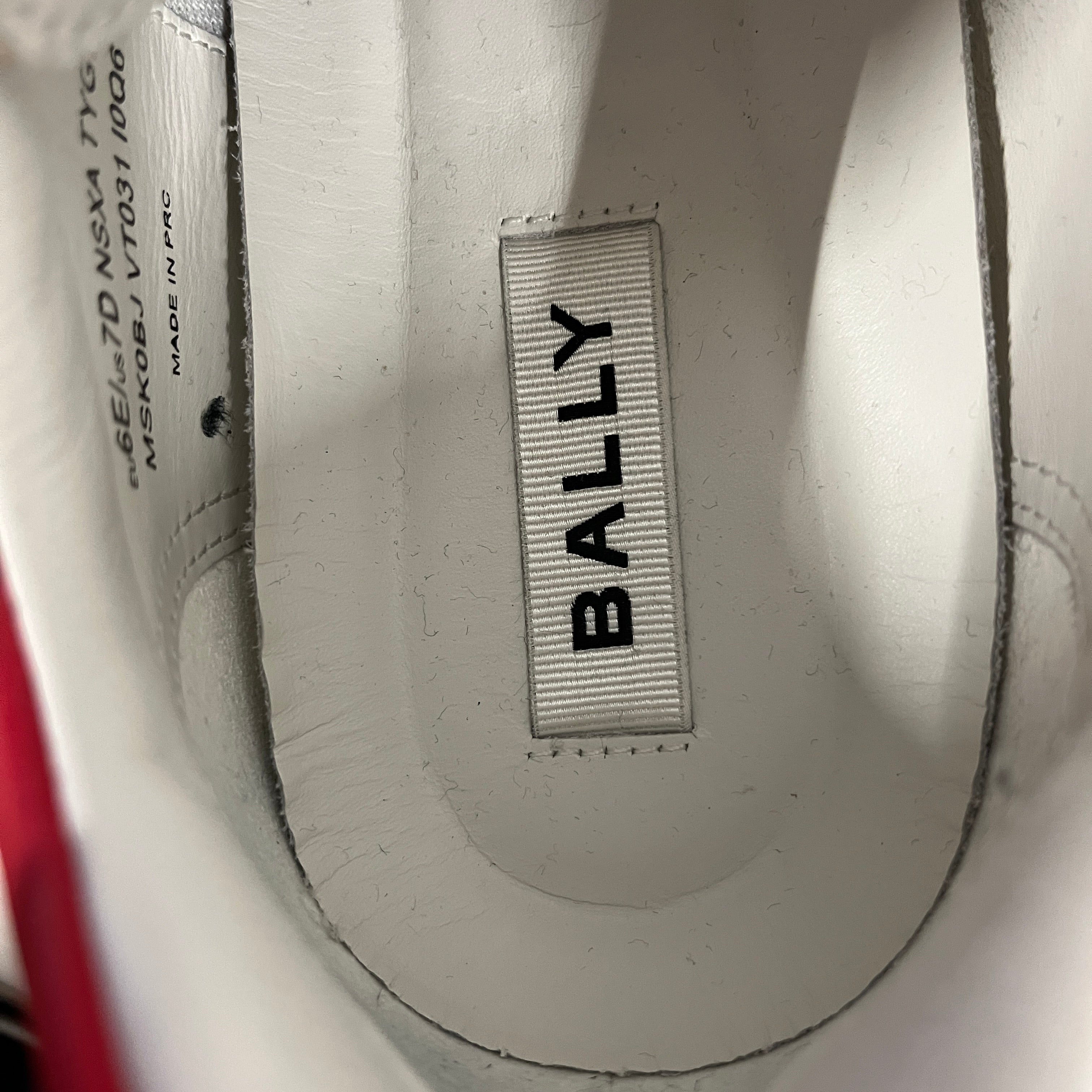 BALLY/Low-Sneakers/US 7/Stripe/Leather/WHT/Tyger Sneaker view 3