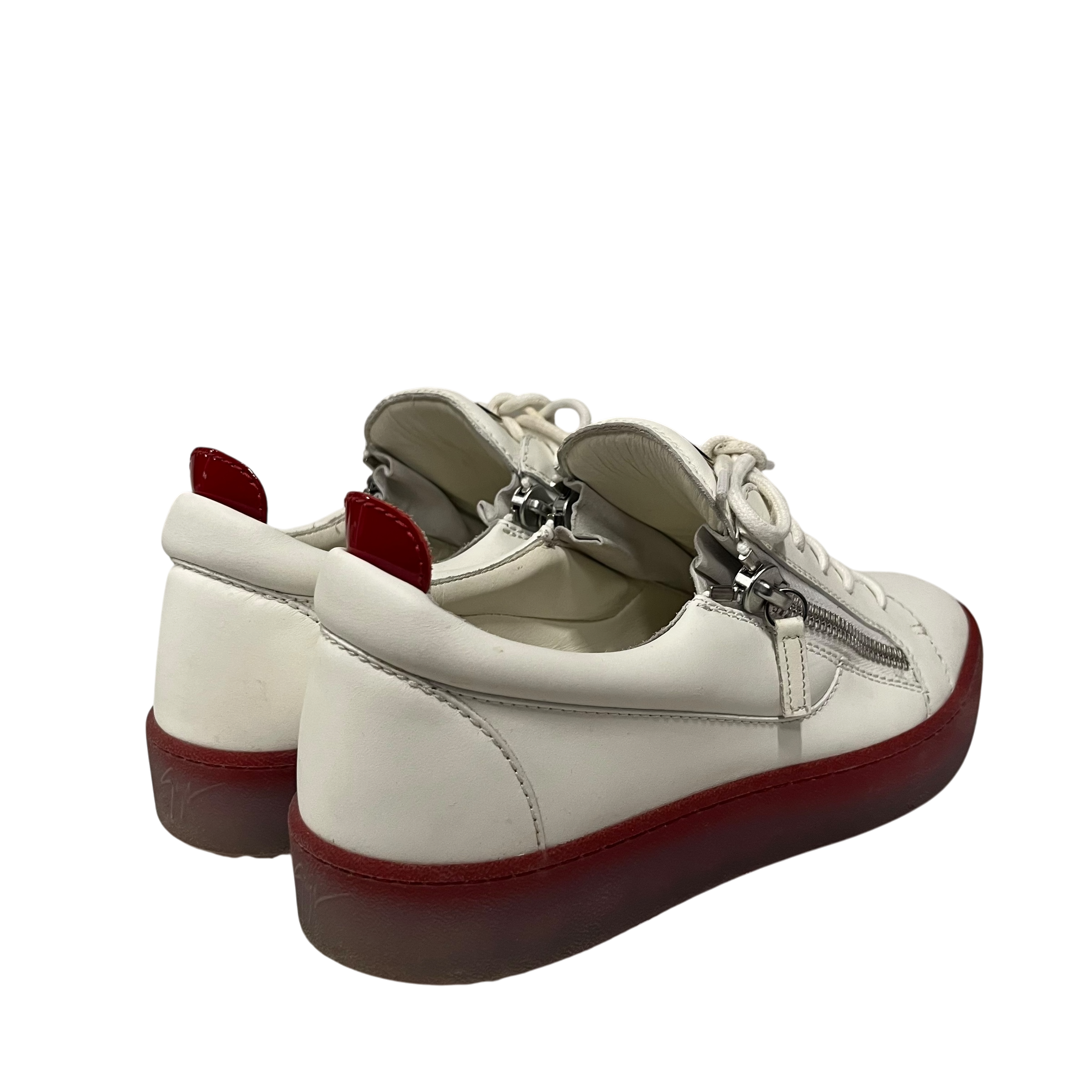 Giuseppe Zanotti/Dress Shoes/US 10.5/Leather/WHT/red sole view 2