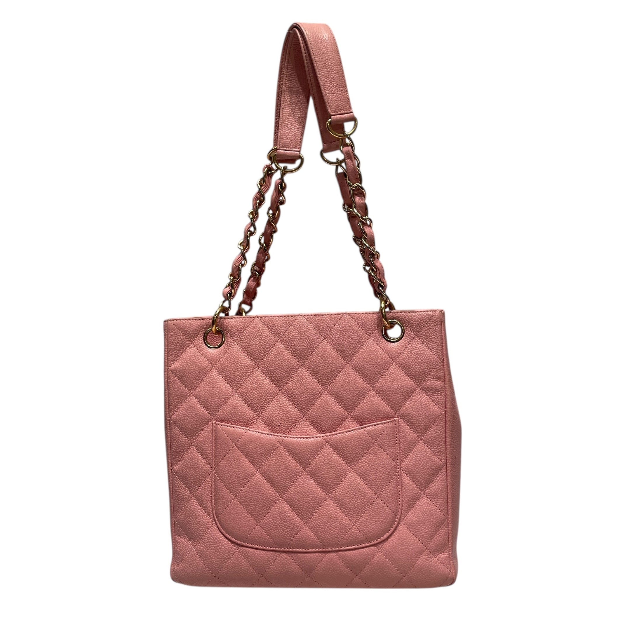CHANEL/Tote Bag/Leather/PNK/Petite Quilted Tote view 3