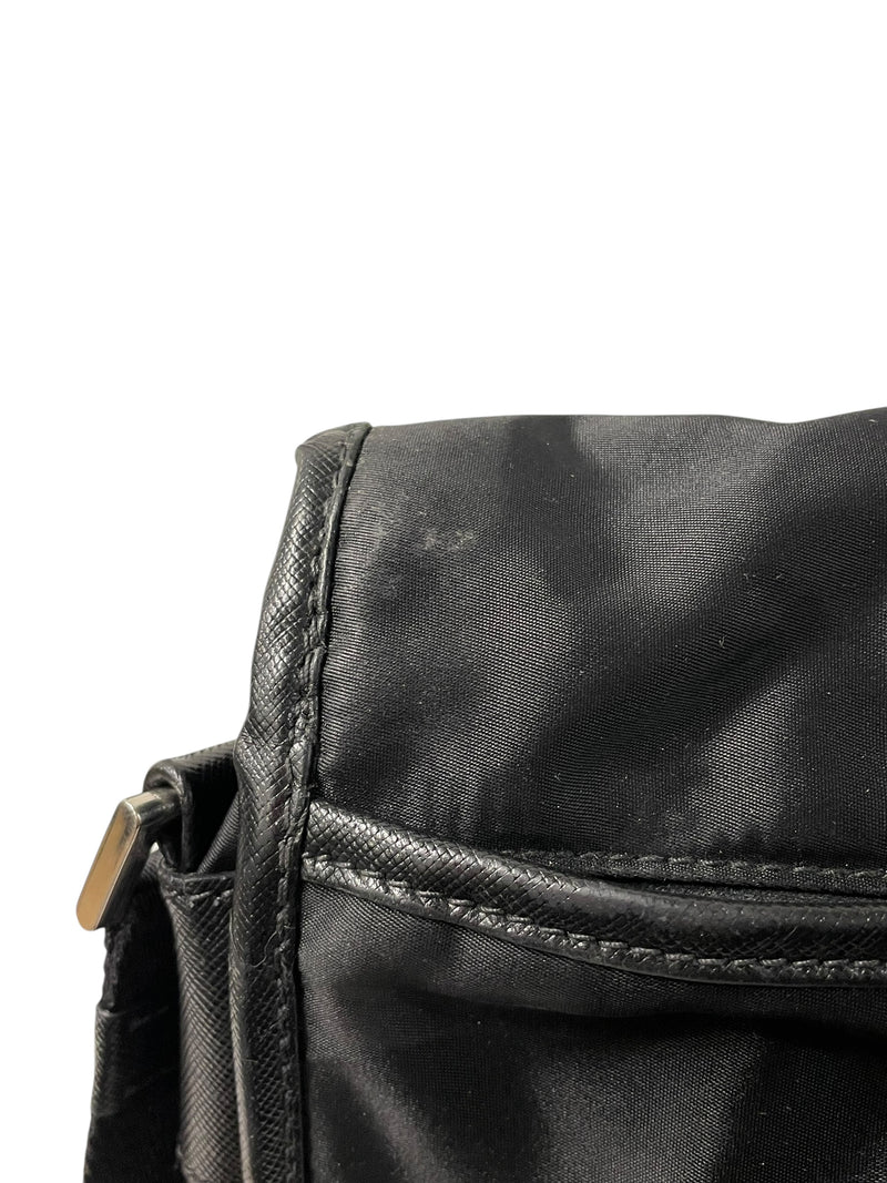 PRADA/Cross Body Bag/Nylon/BLK/CLIP BUCKLE