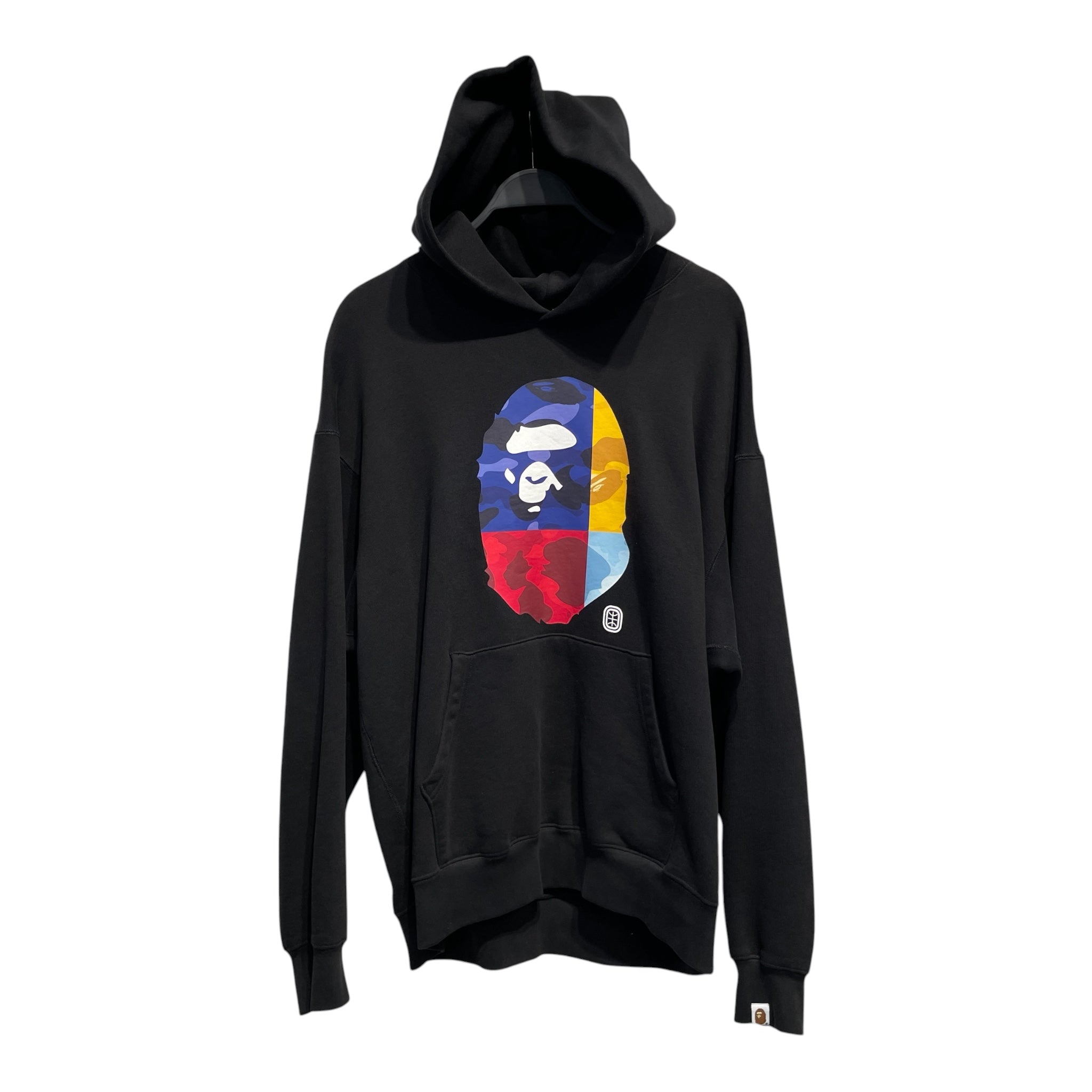 A BATHING APE/Hoodie/XL/Cotton/BLK/ape blu/red view 1