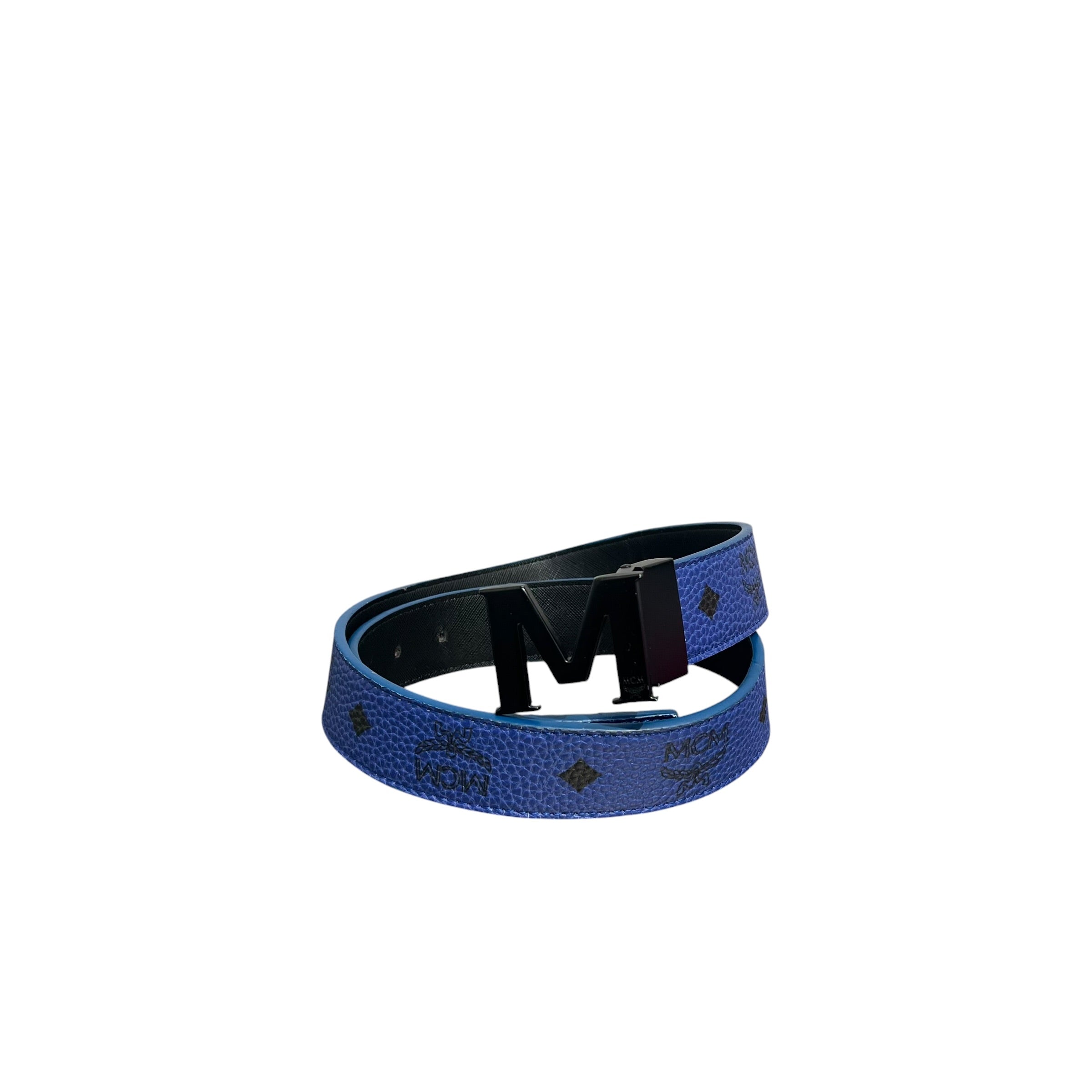 MCM/Belt/Monogram/BLU/L's/BLACK M BUCKLE view 1