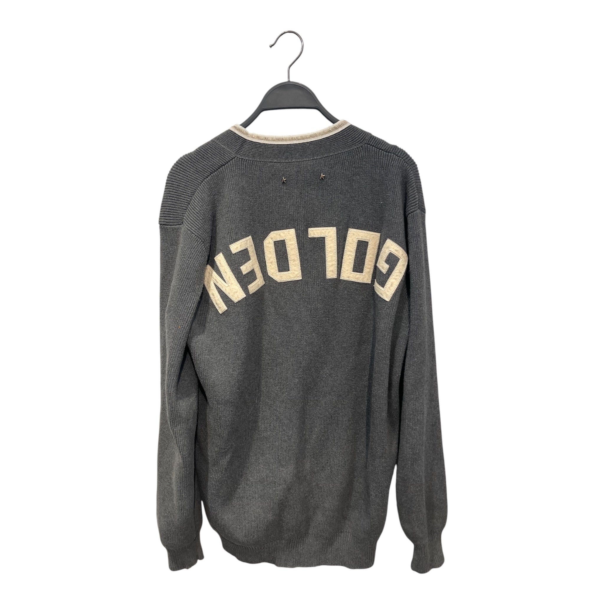 GOLDEN GOOSE/Cardigan/S/Cotton/GRY/GMP00946 PATCHWORK/BEE PIN view 2