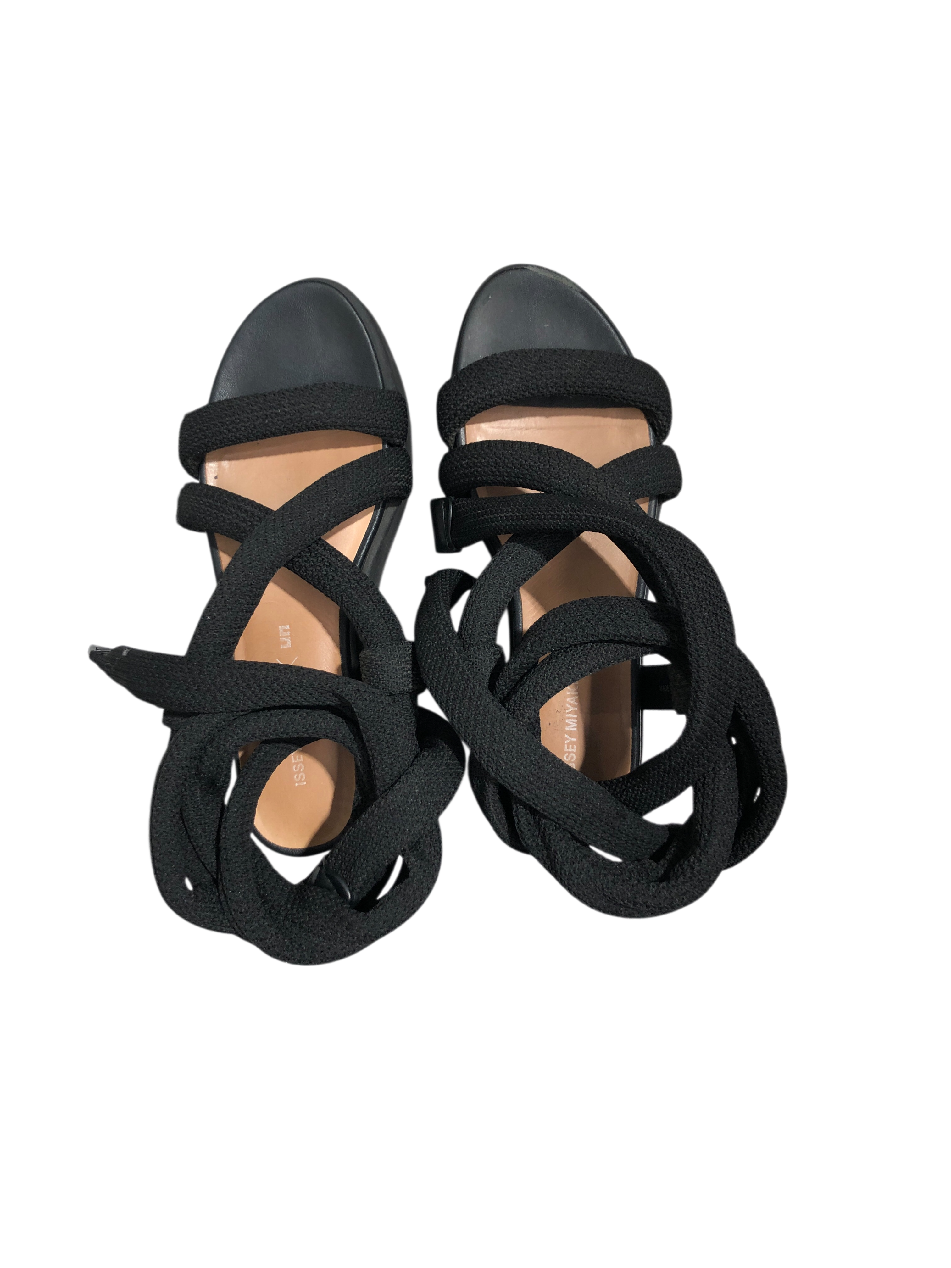 ISSEY MIYAKE/Sandals/EU 38/Cotton/BLK/ view 6