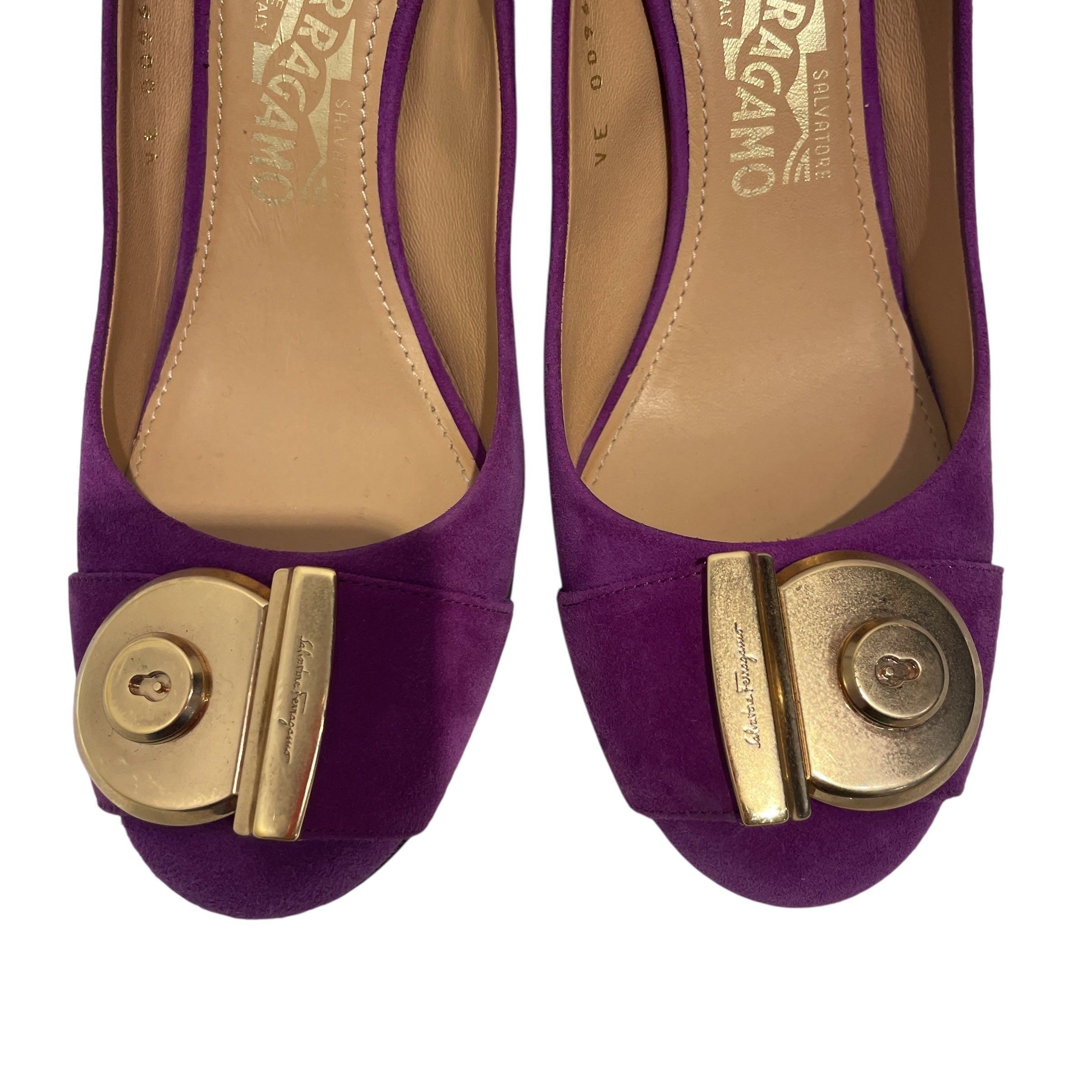 Salvatore Ferragamo/Heels/US 6.5/Suede/PPL/PUMPS view 5