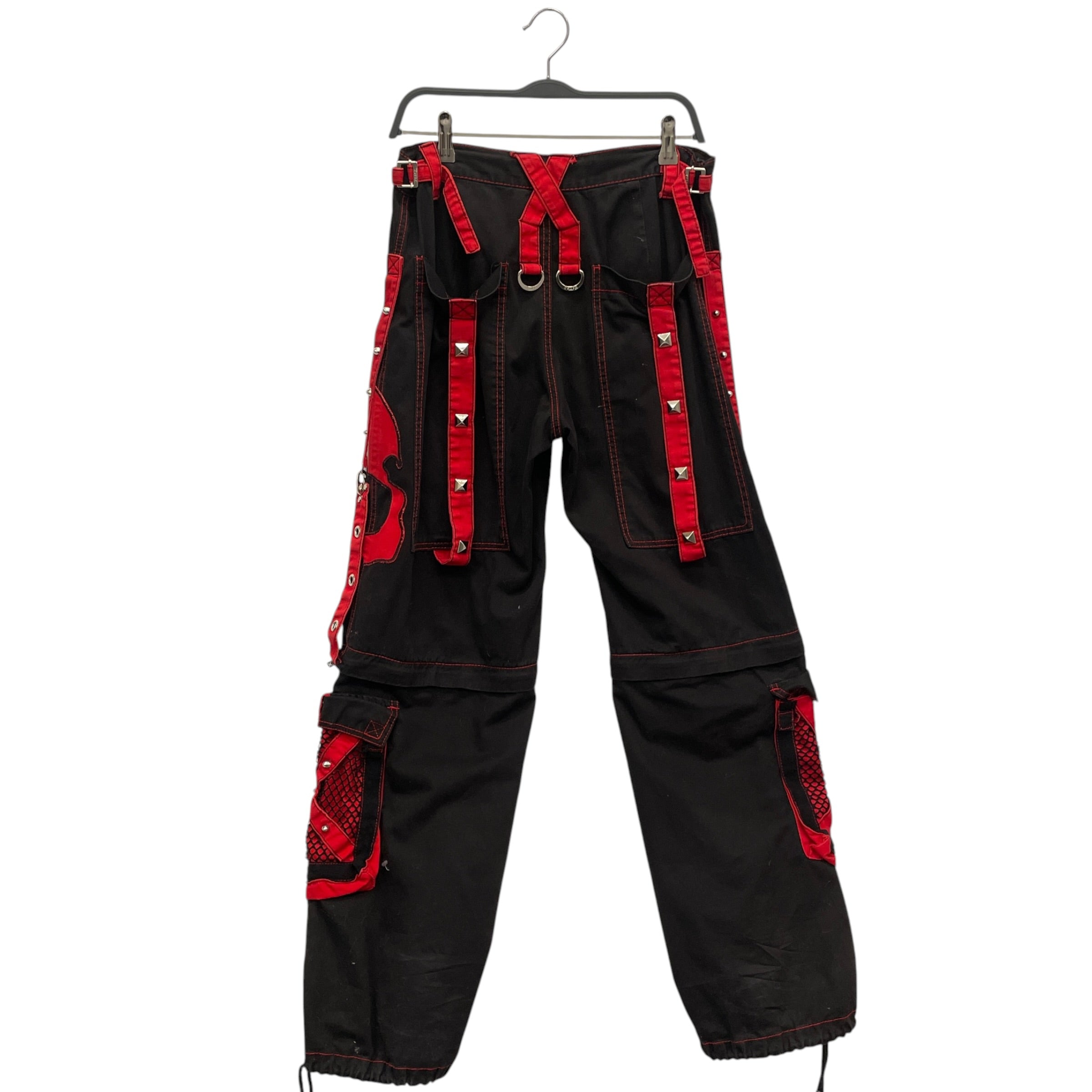 TRIPP NYC/Cargo Pants/M/Cotton/BLK/RED/BLACK SCARE RAVE CARGO view 2