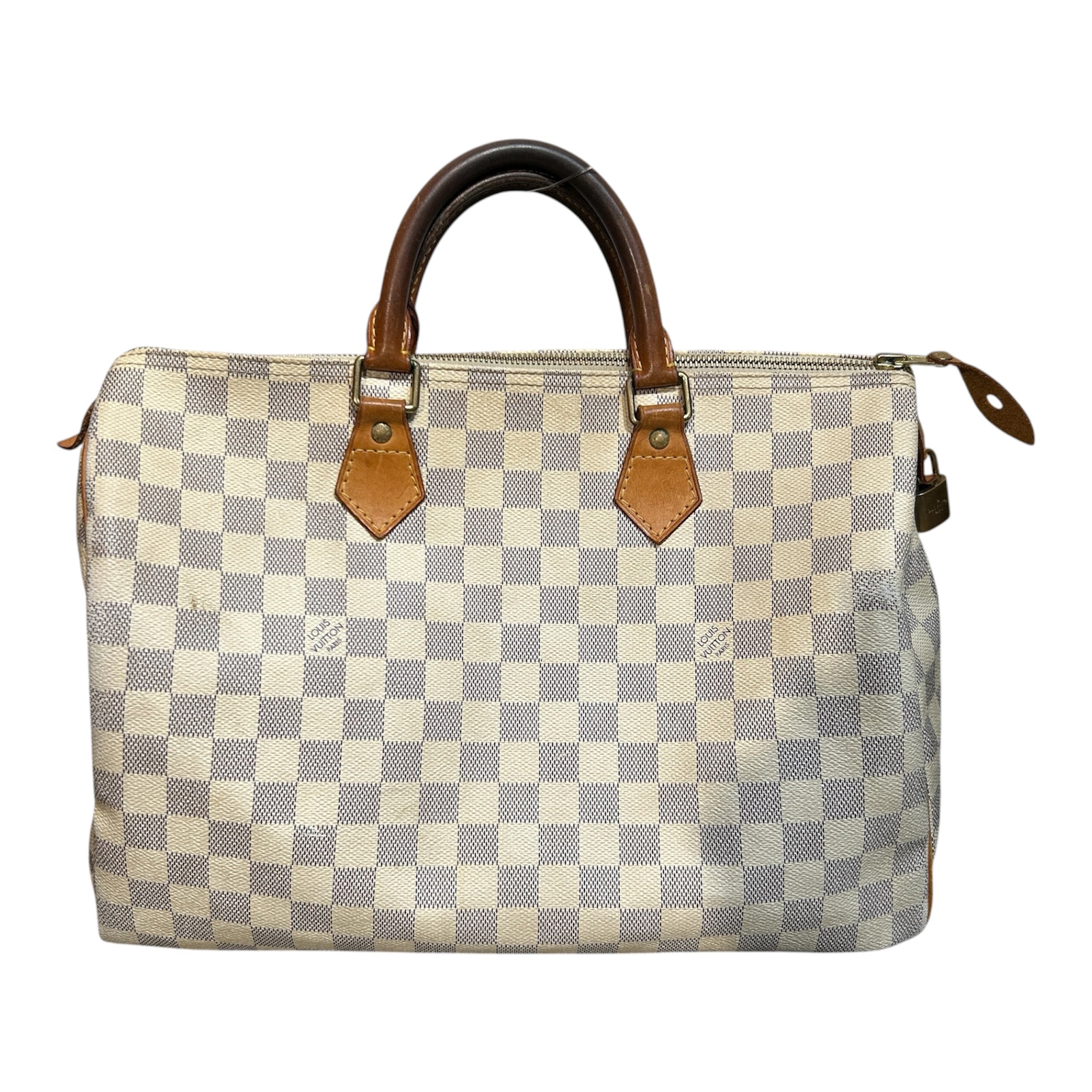 LOUIS VUITTON/Bag/Hombre Check/Leather/CRM/DAMIER AZUR SPEEDY 35 view 2