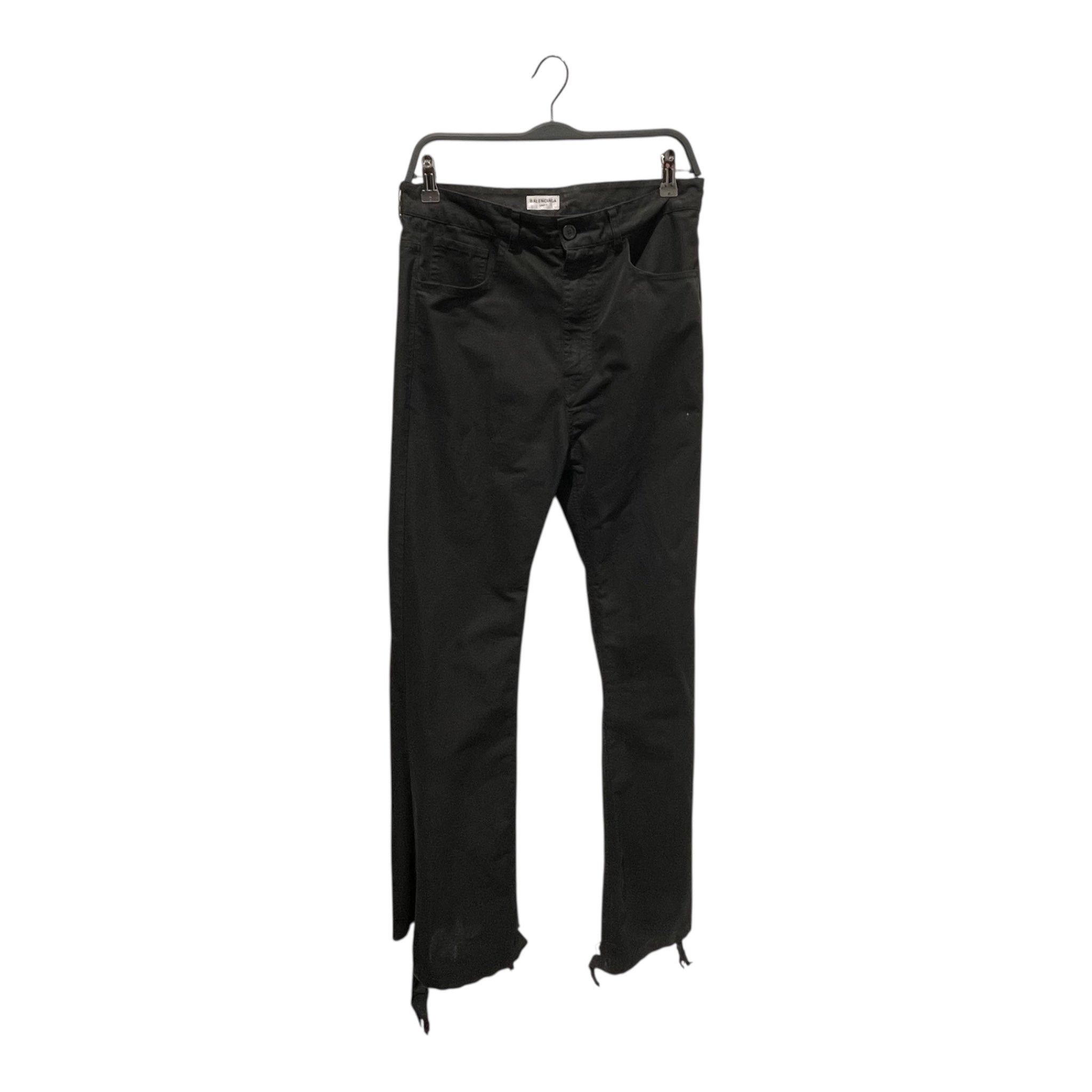 BALENCIAGA/Straight Pants/XS/Cotton/BLK/FLARE DISTRESS view 1