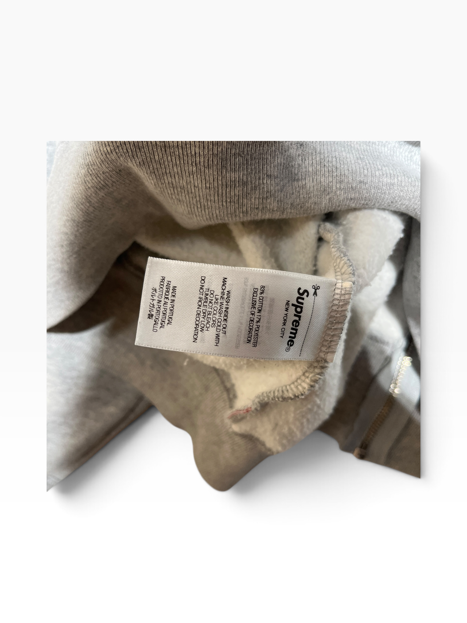 Supreme/Zip Up Hoodie/L/Cotton/GRY/WINGED S LOGO view 6