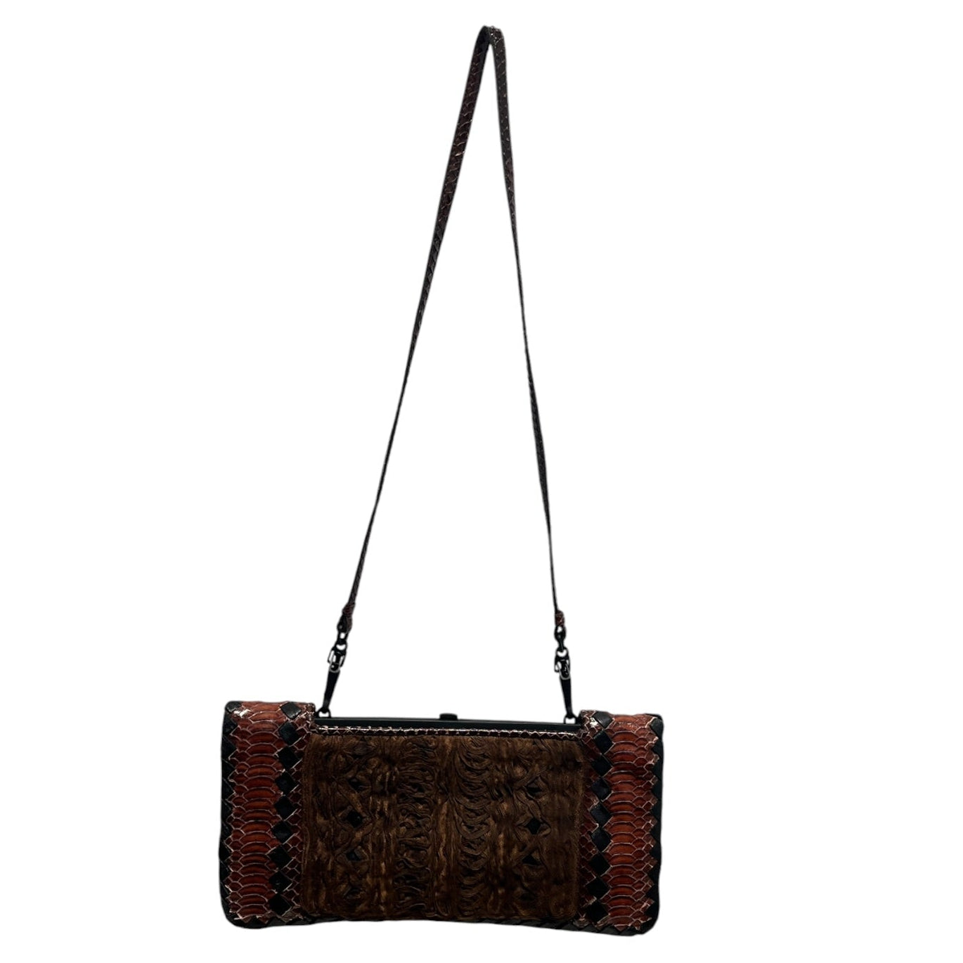 BOTTEGA VENETA/Bag/Animal Pattern/Leather/BRW/PYTHON EVENING SHOULDER BAG view 2