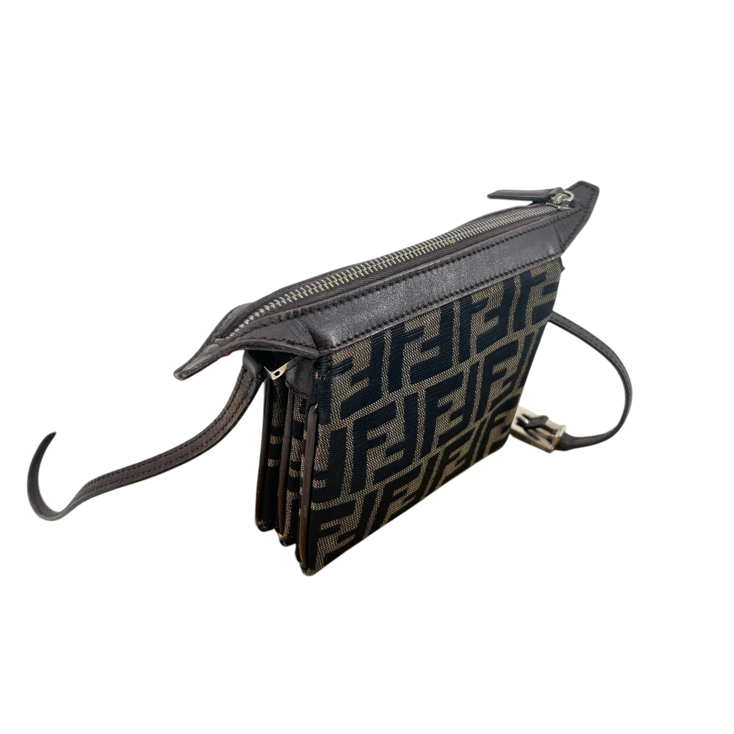 FENDI/Zucca/CanvasShoulderBag/Cotton/BRW view 5