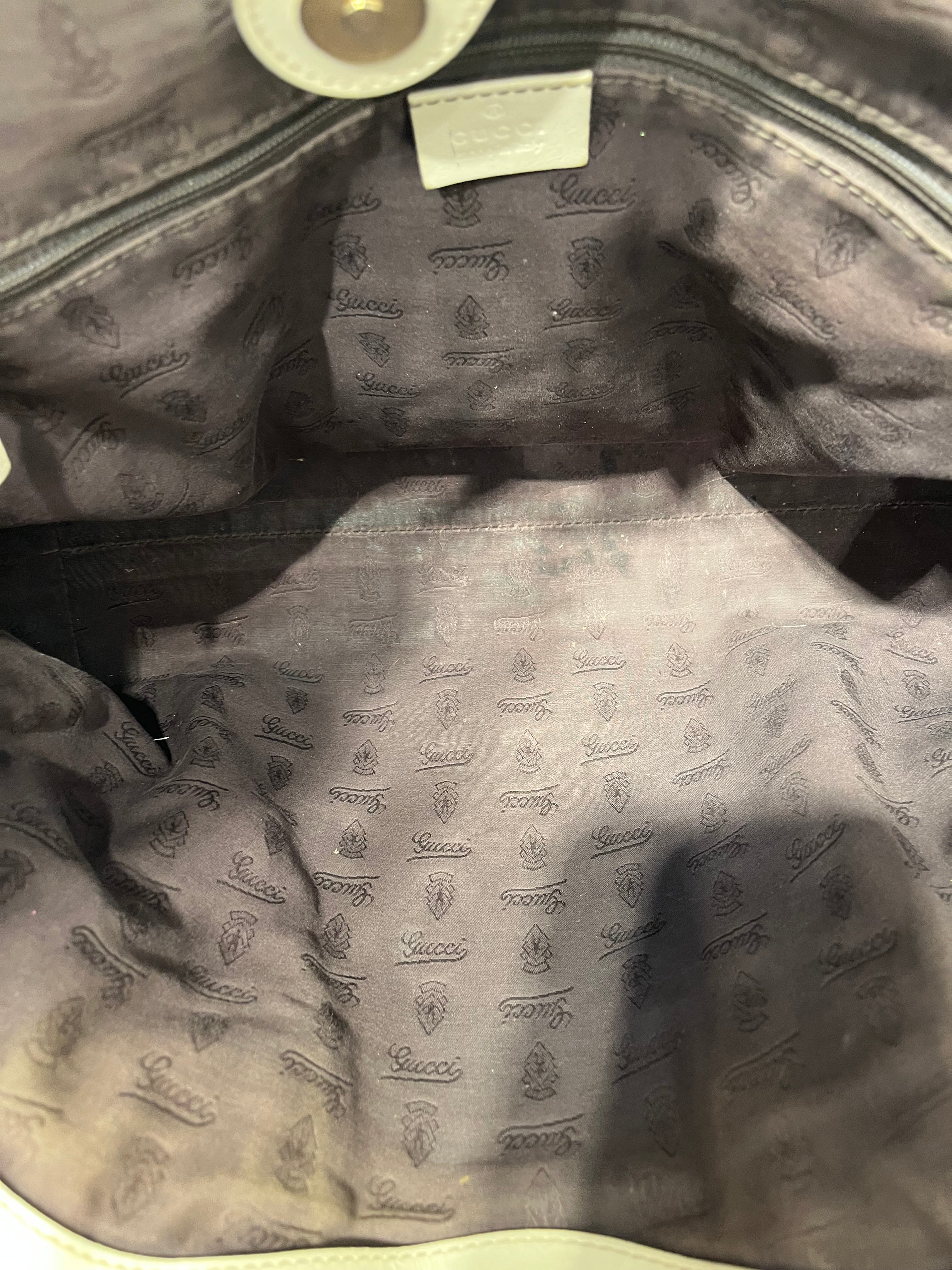 GUCCI/Hand Bag/All Over Print/Leather/CRM/Sukey tote bag view 6