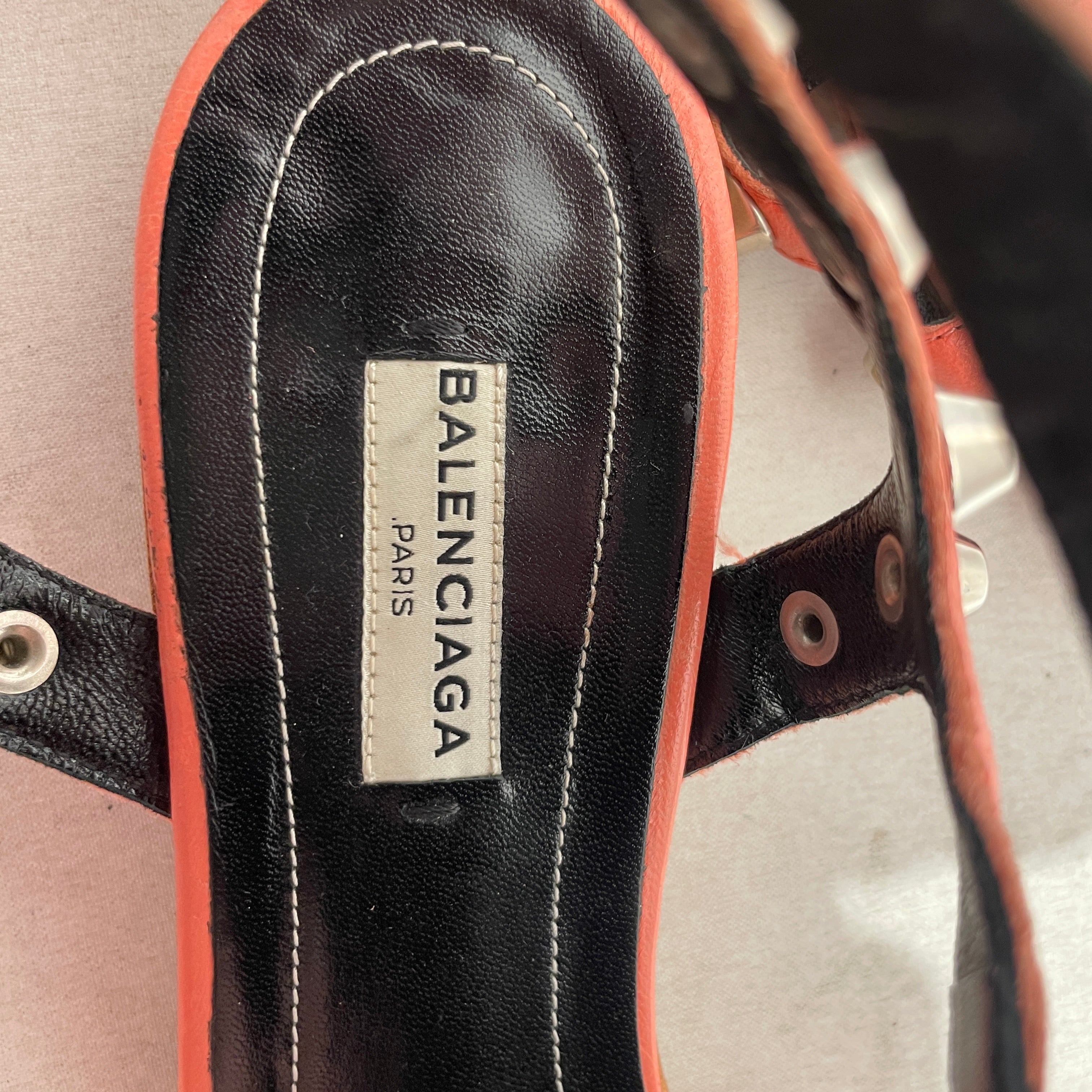 BALENCIAGA/Sandals/EU 39/Leather/PNK/Cagole Sandal view 3